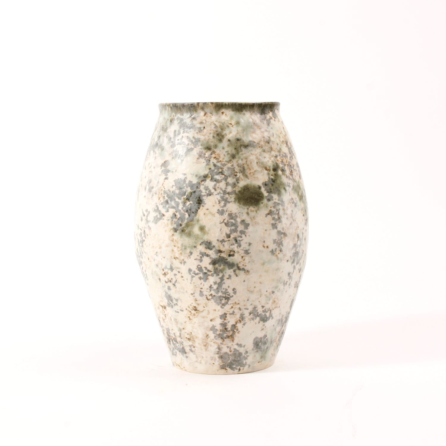 Makiko Hicher: White & Turquoise Vase Product Image 2 of 2