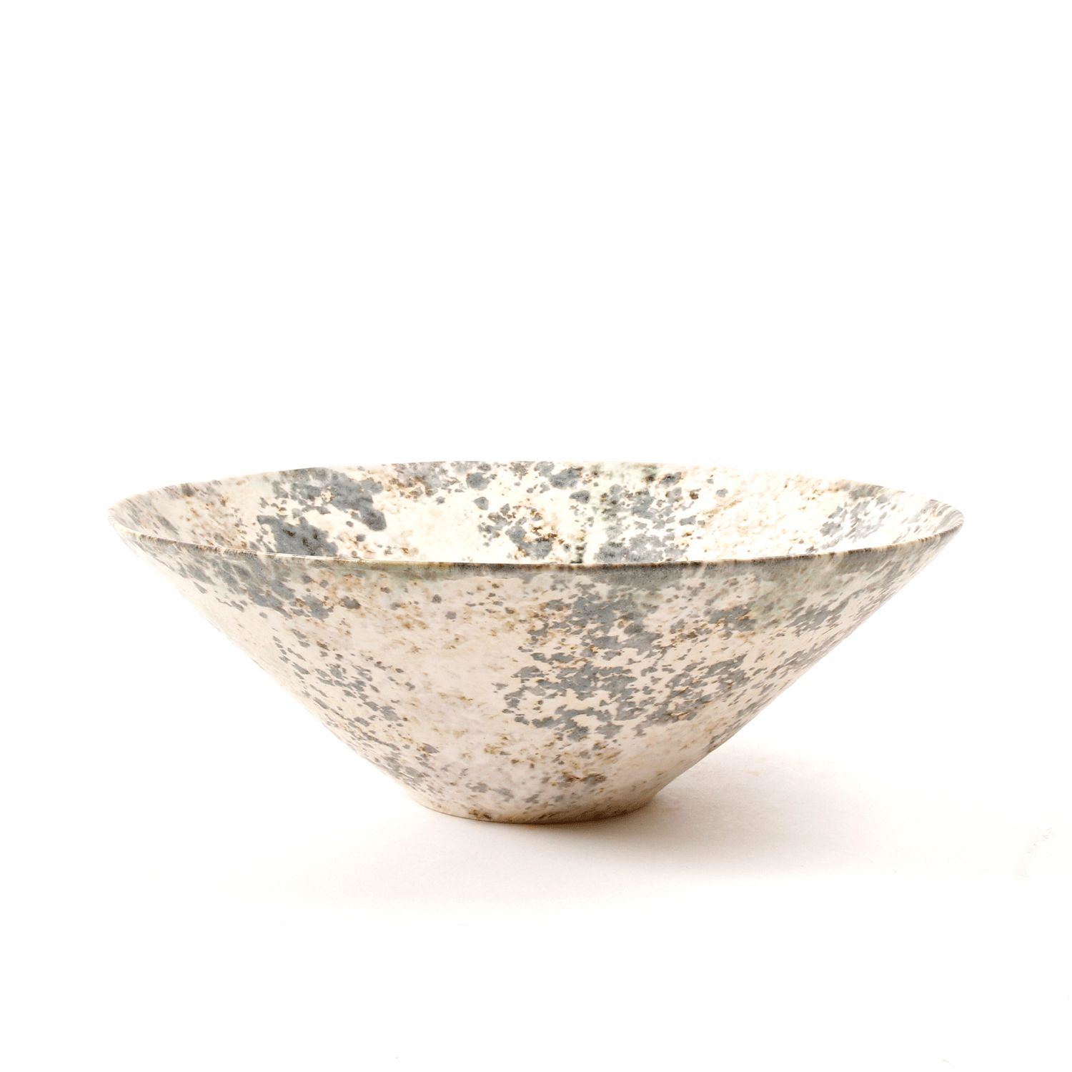 Makiko Hicher: White & Green Bowl Product Image 2 of 2