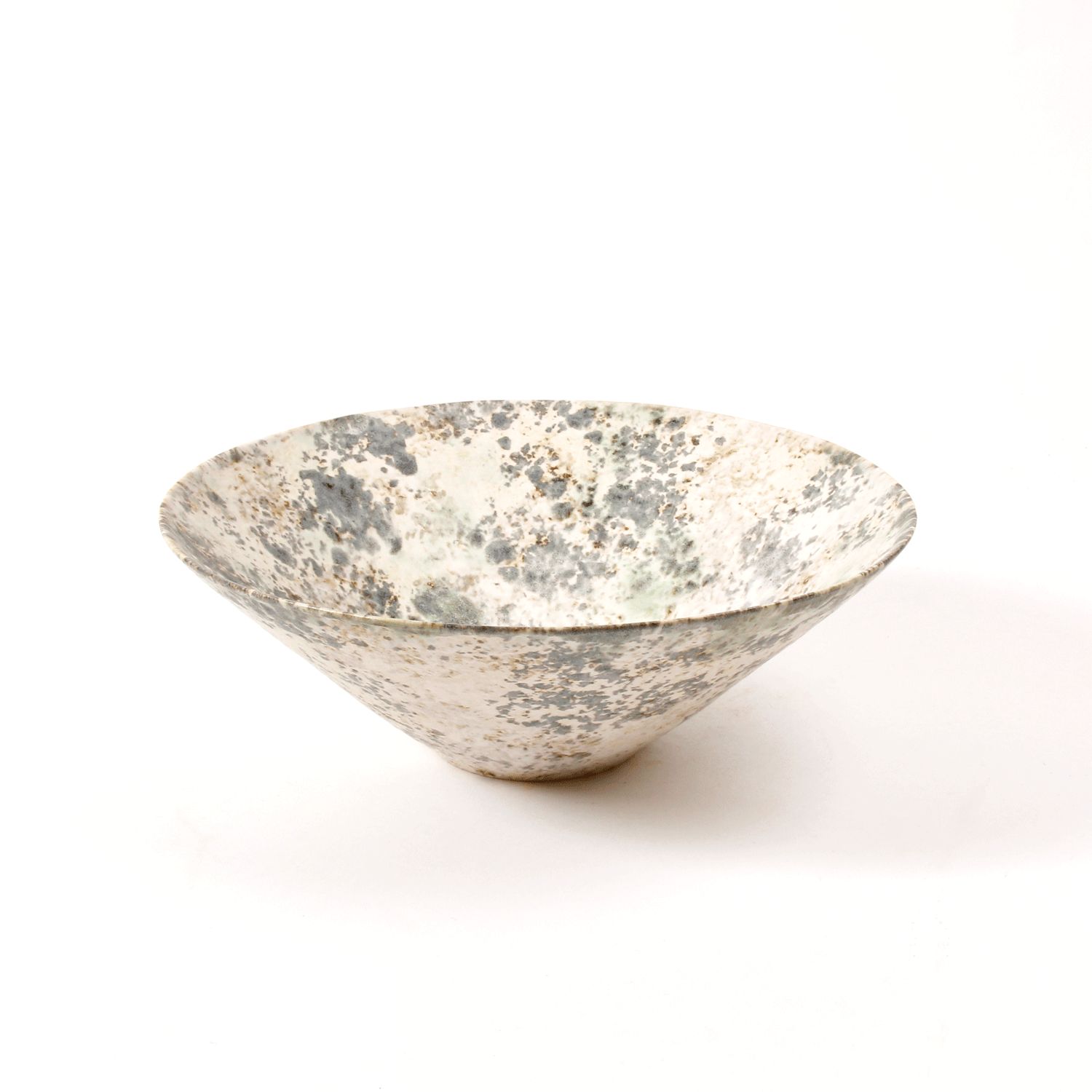 Makiko Hicher: White & Green Bowl Product Image 1 of 2