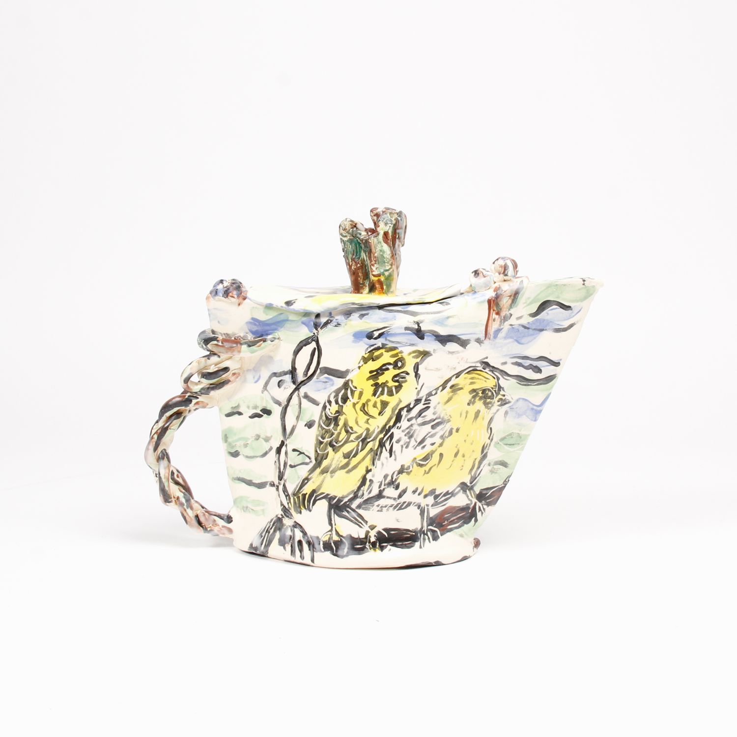 Patricia Lazar: Teapot with Owls and Birds Product Image 1 of 2