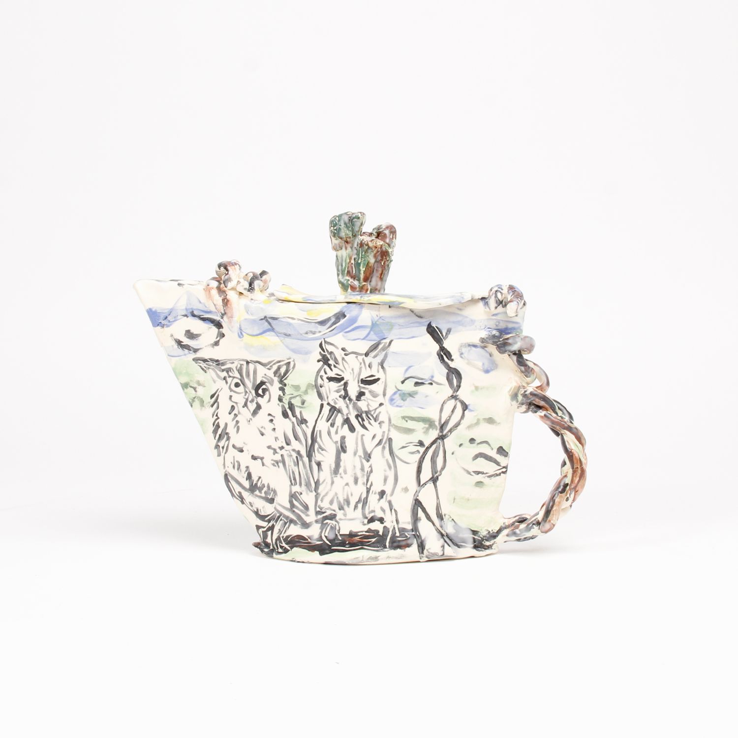 Patricia Lazar: Teapot with Owls and Birds Product Image 2 of 2
