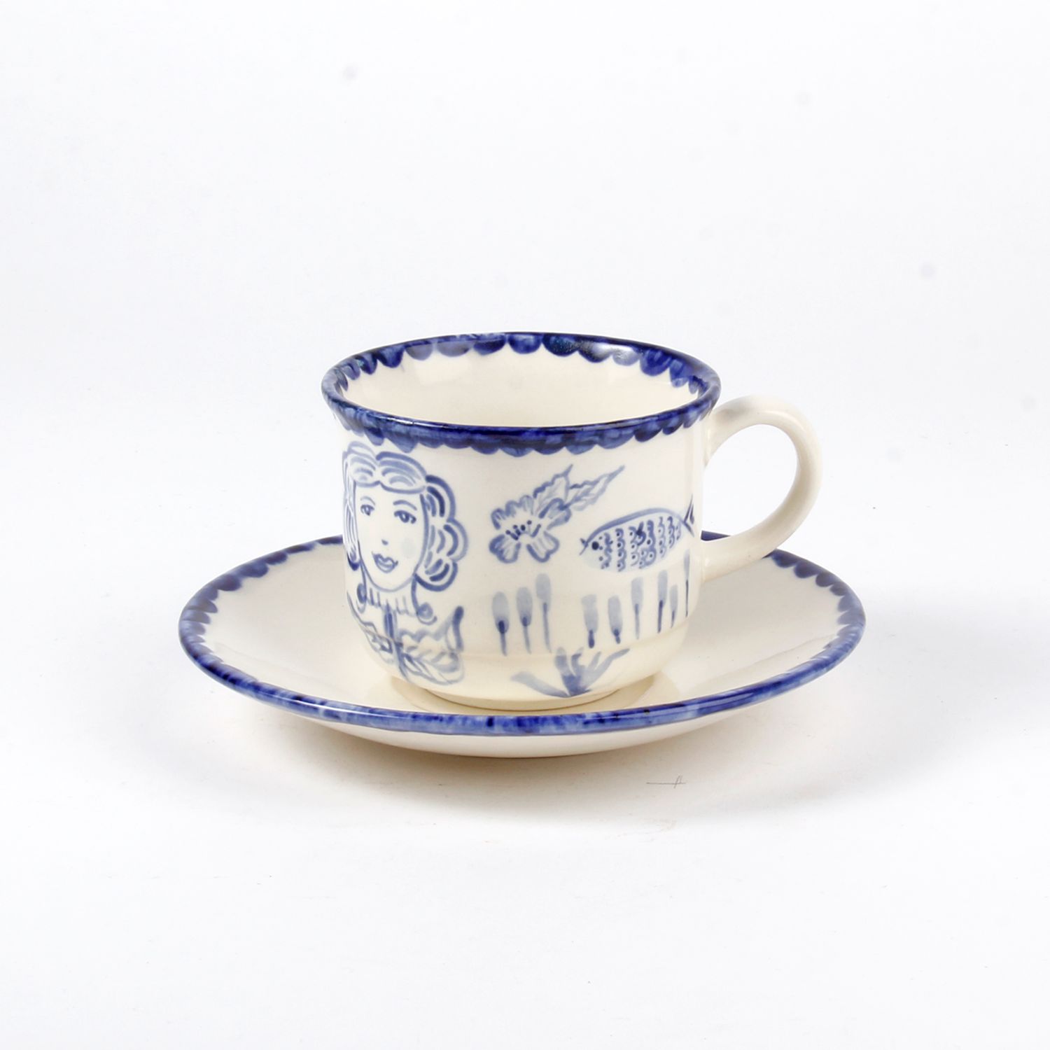 Carolina Delgado: Jardin Teacup with Saucer Product Image 1 of 3