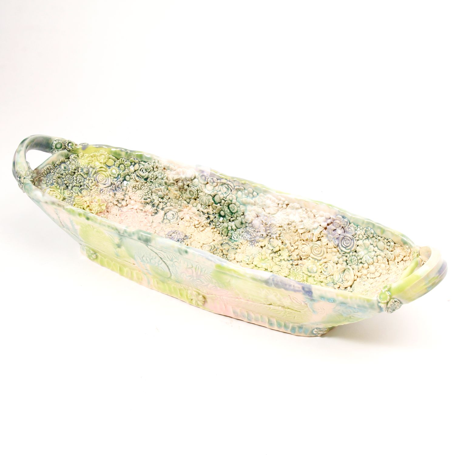 Taylor Hogan: Large Multicolored Flower Relief Tray Product Image 2 of 3