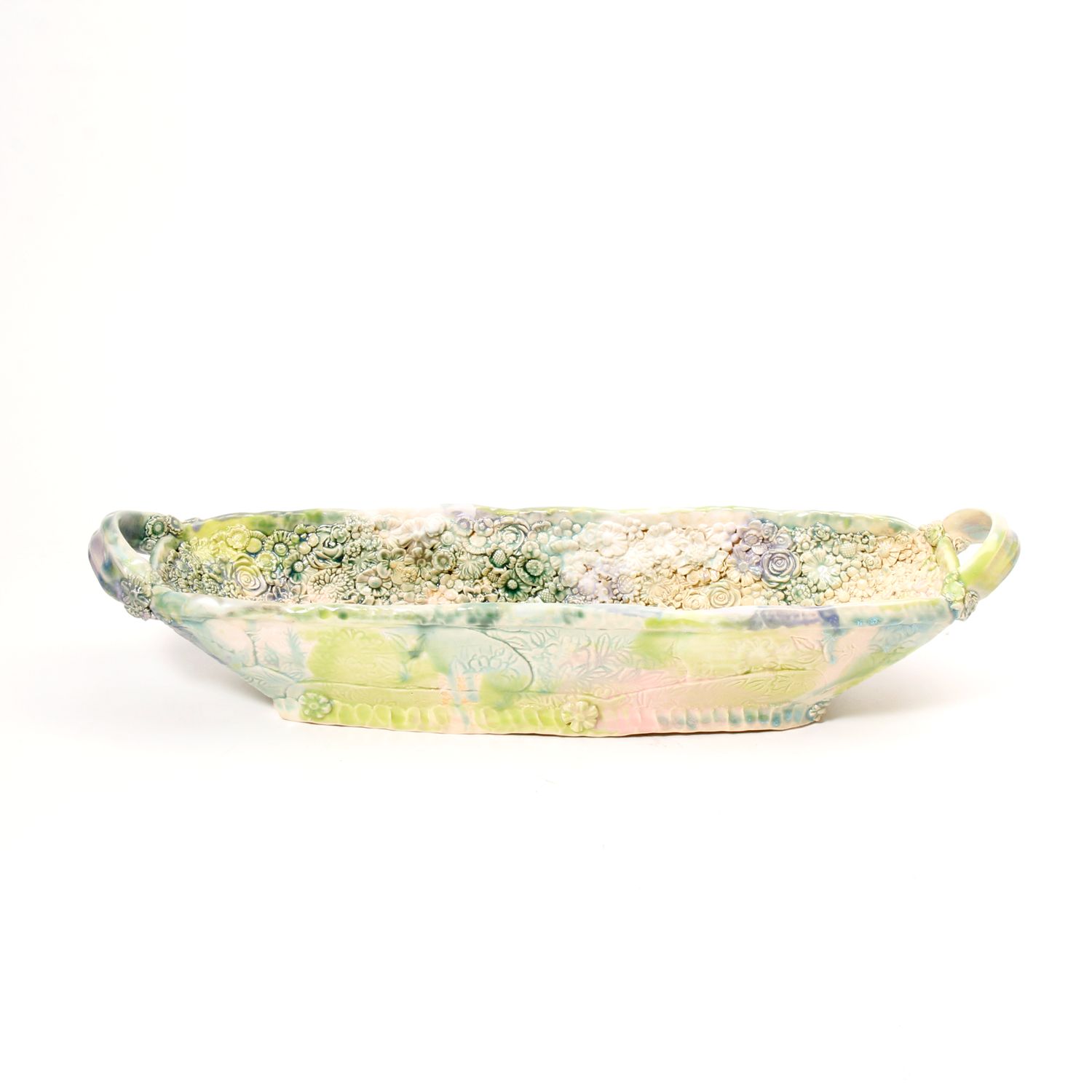 Taylor Hogan: Large Multicolored Flower Relief Tray Product Image 1 of 3