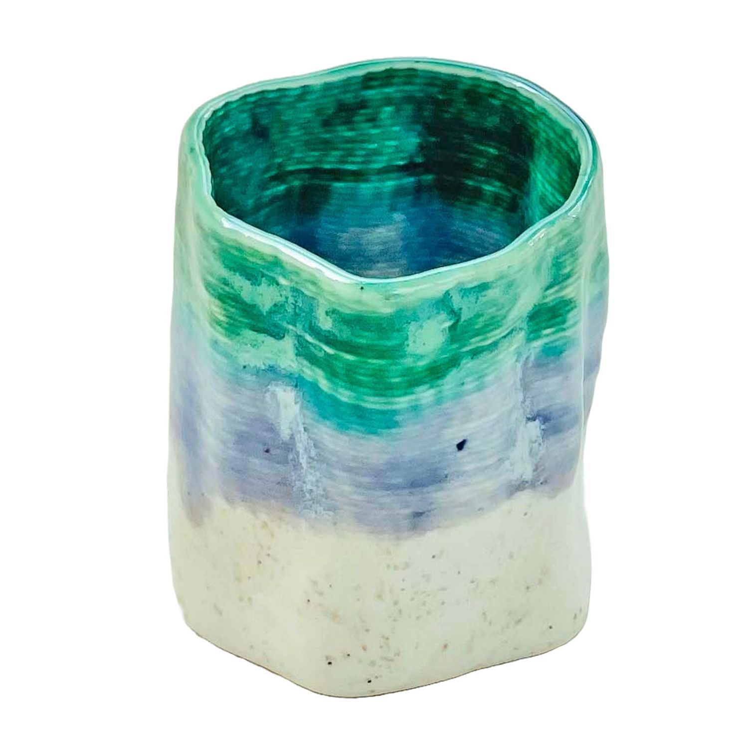 Somi Choi: Small Square Cup – Mineral Ocean Product Image 1 of 4