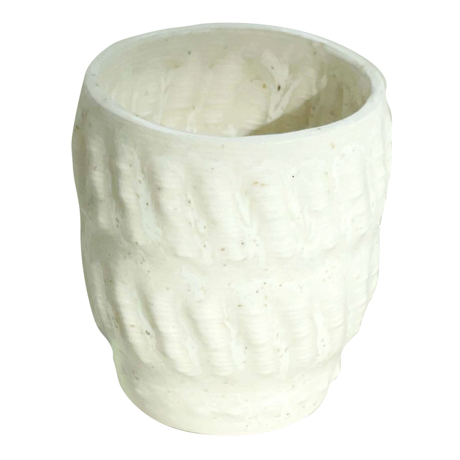 Somi Choi: Small Carved Cup – White Sand Product Image 1 of 2