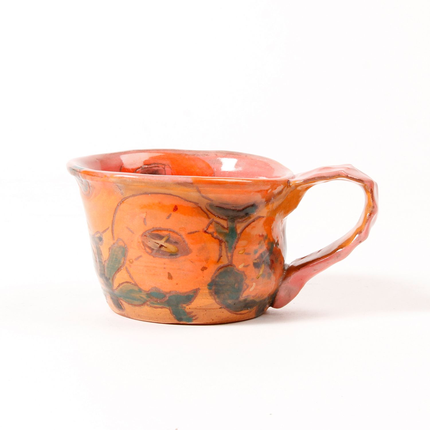 Annie McDonald: Short Mug in Peach Popy Product Image 1 of 5