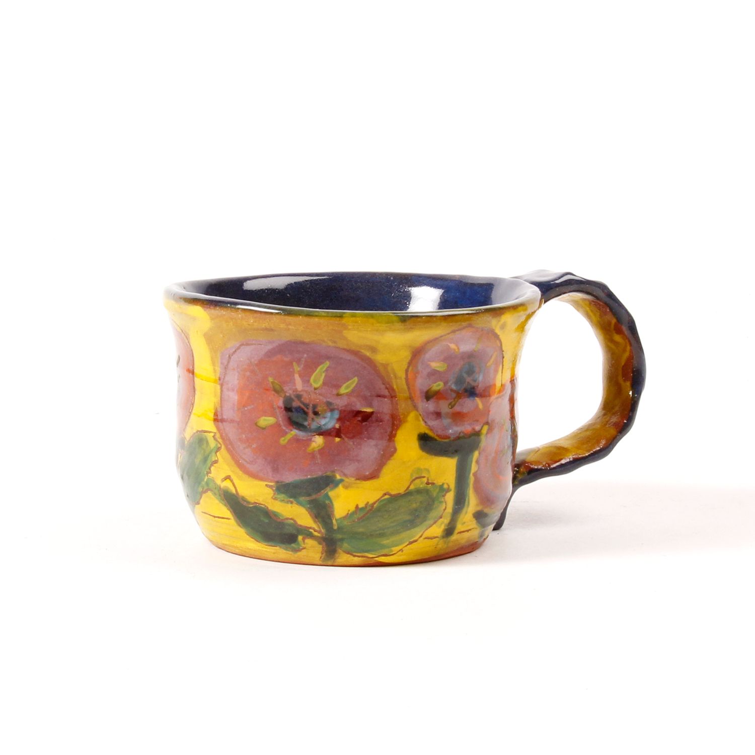 Annie McDonald: Short Mug in Yellow with Poppy Product Image 3 of 4