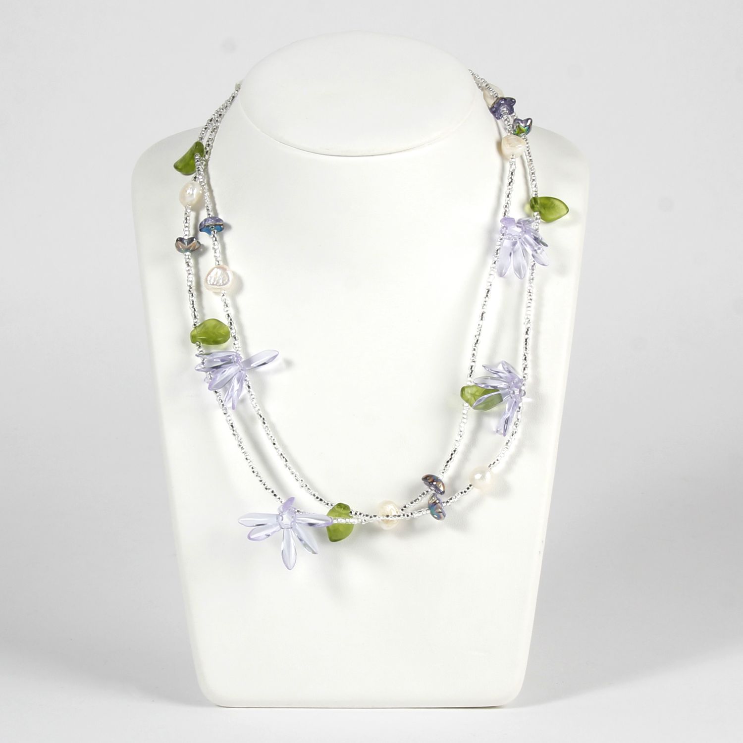 Krystyne Griffin: Purple and Green Crystal Necklace Product Image 1 of 2