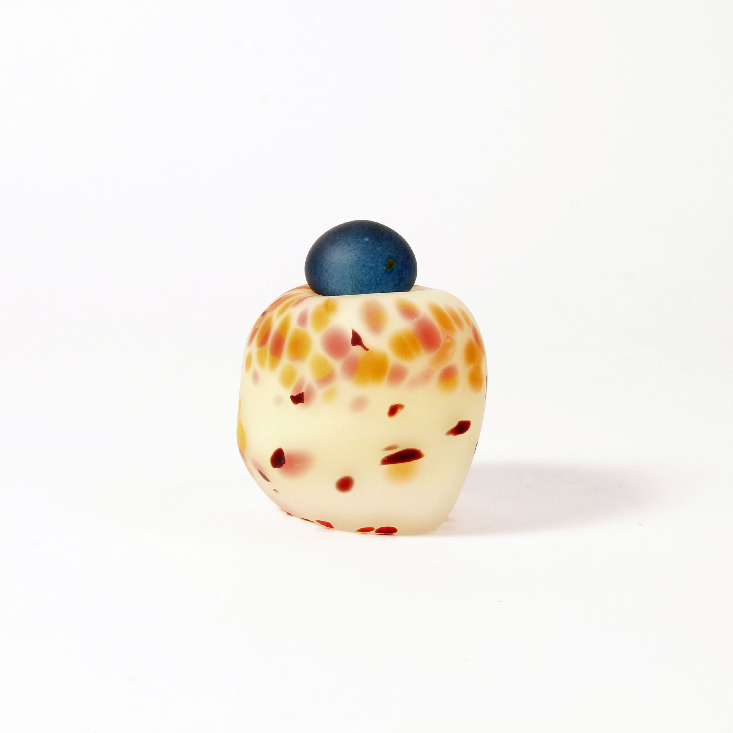 Minna Koistinen: Yellow, Orange, and Blue Lidded Vessel Product Image 7 of 7