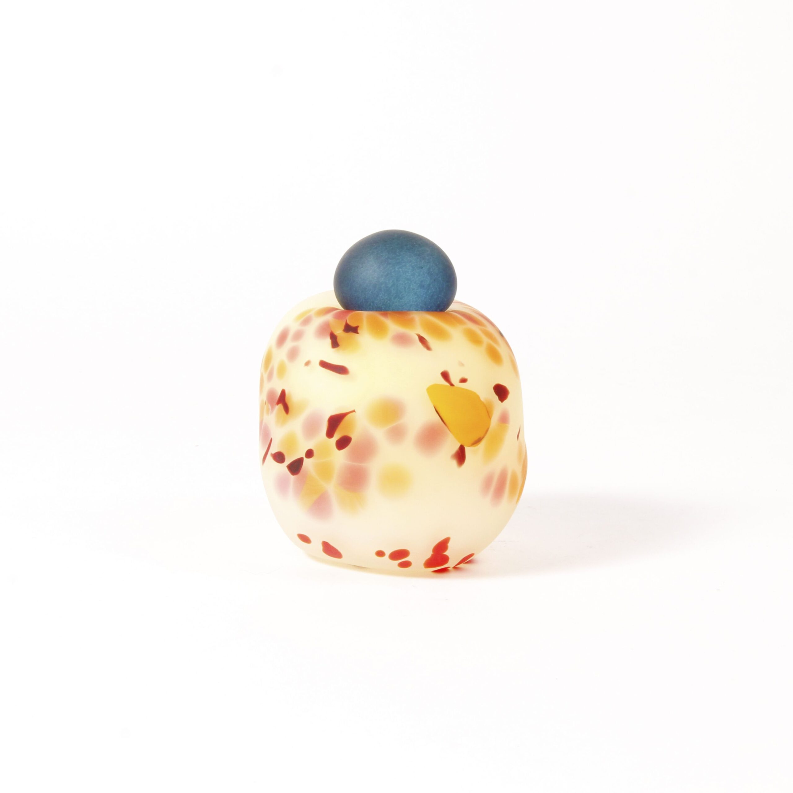 Minna Koistinen: Yellow, Orange, and Blue Lidded Vessel Product Image 5 of 7