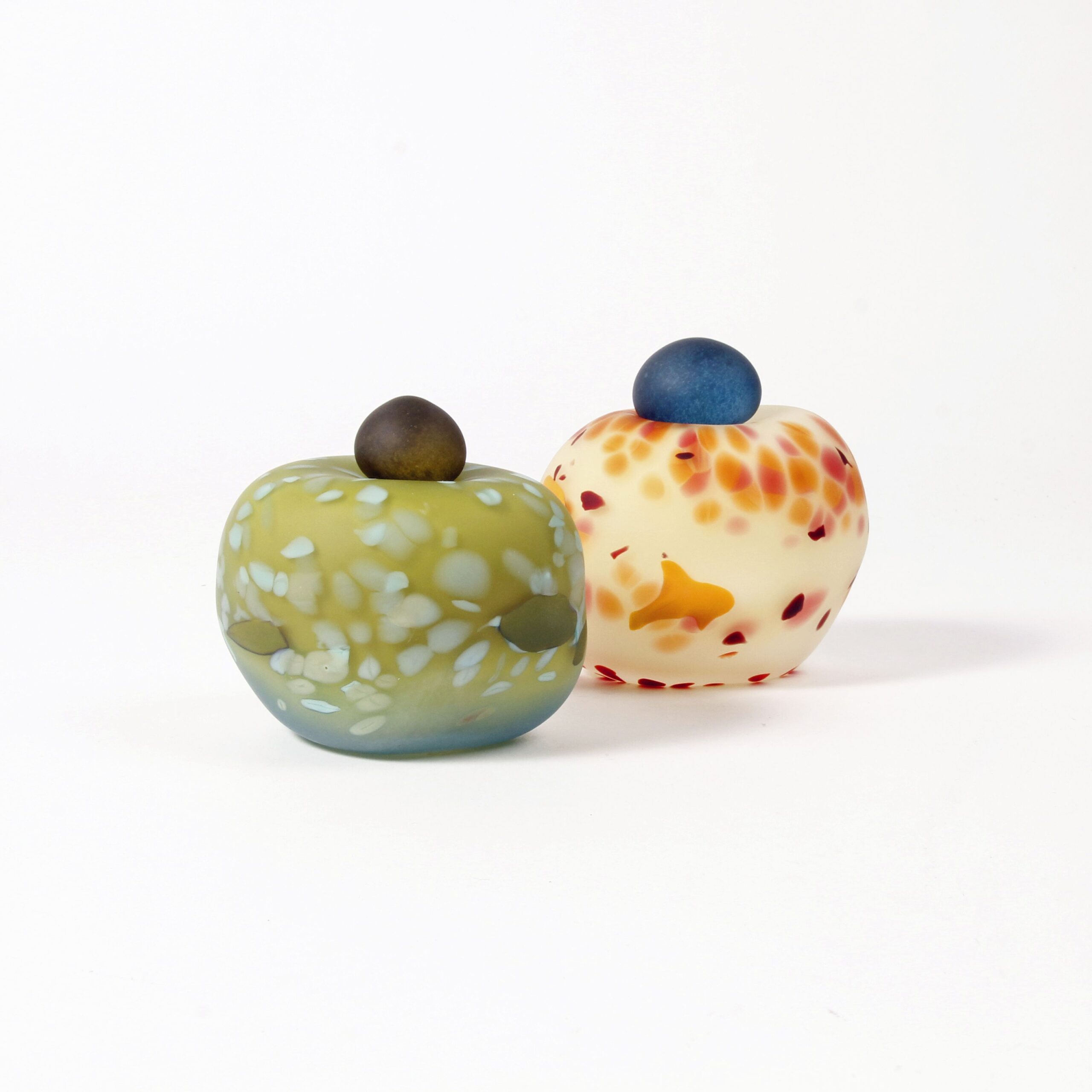 Minna Koistinen: Yellow, Orange, and Blue Lidded Vessel Product Image 3 of 7