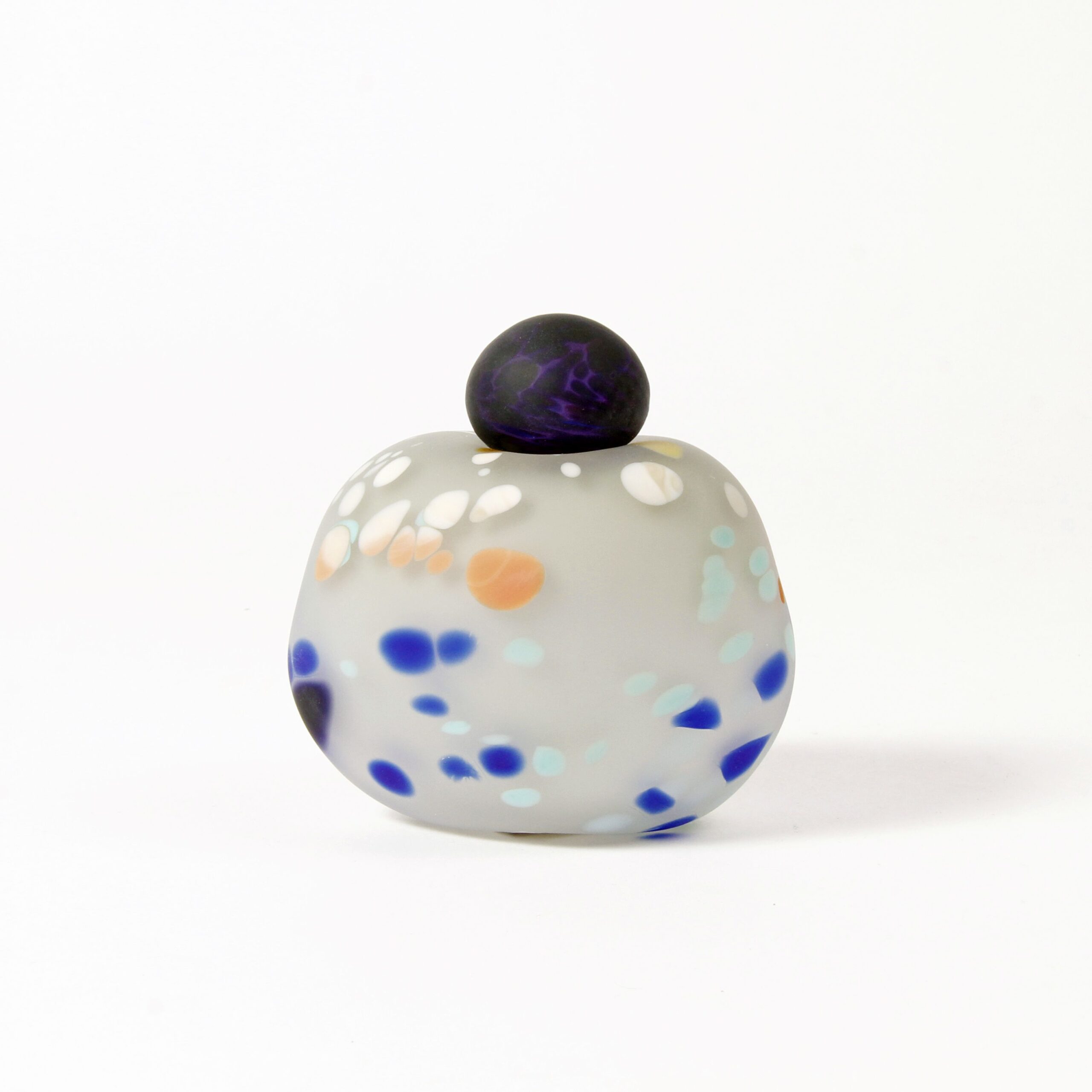 Minna Koistinen: Blue and Grey Lidded Vessel Product Image 1 of 5