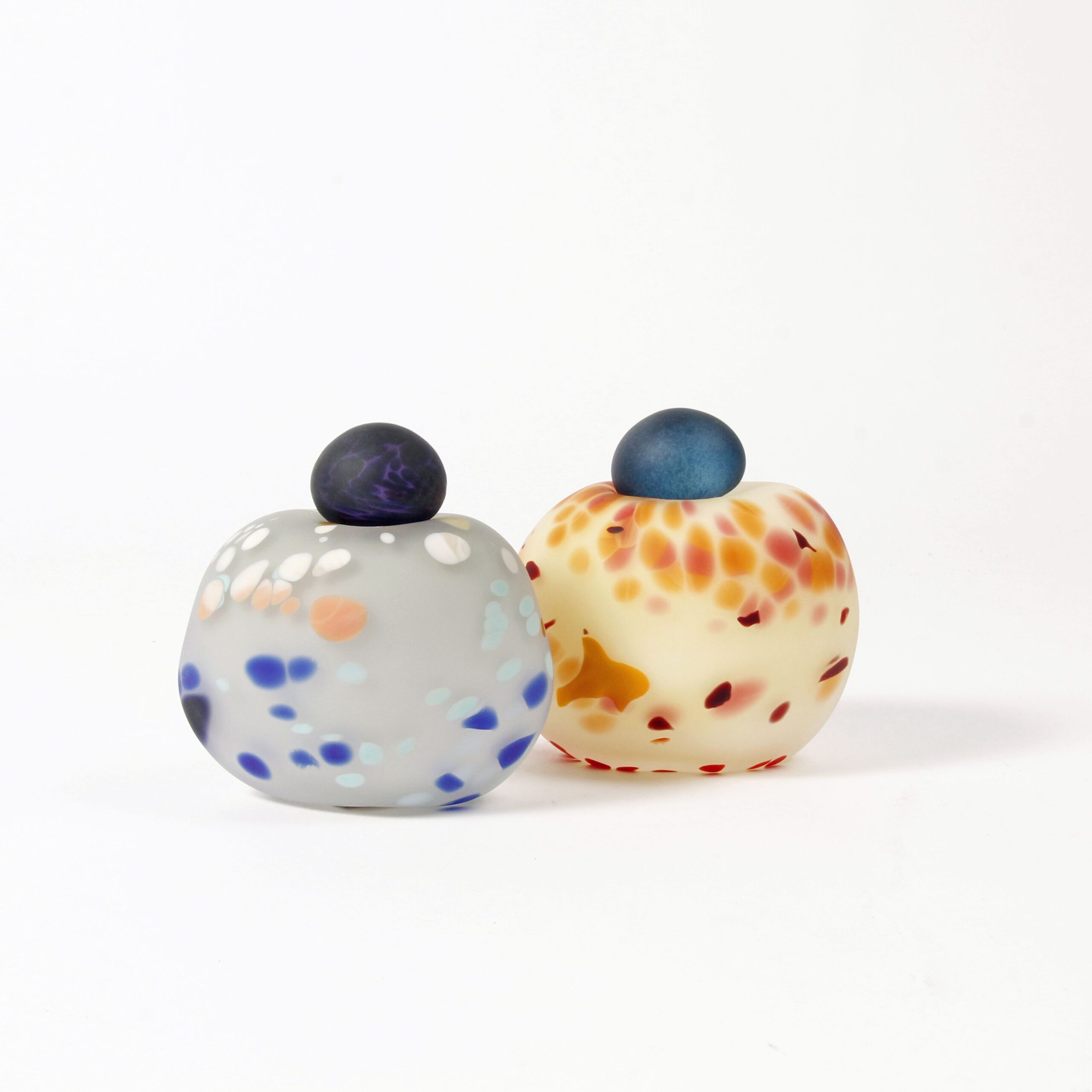 Minna Koistinen: Blue and Grey Lidded Vessel Product Image 3 of 5
