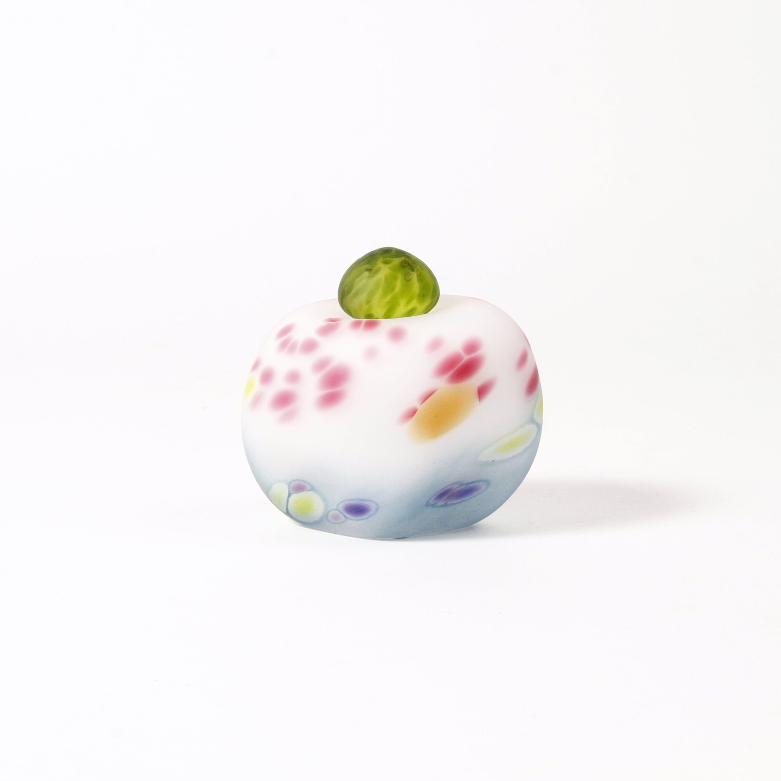 Minna Koistinen: White, Pink, and Green Lidded Vessel Product Image 1 of 5