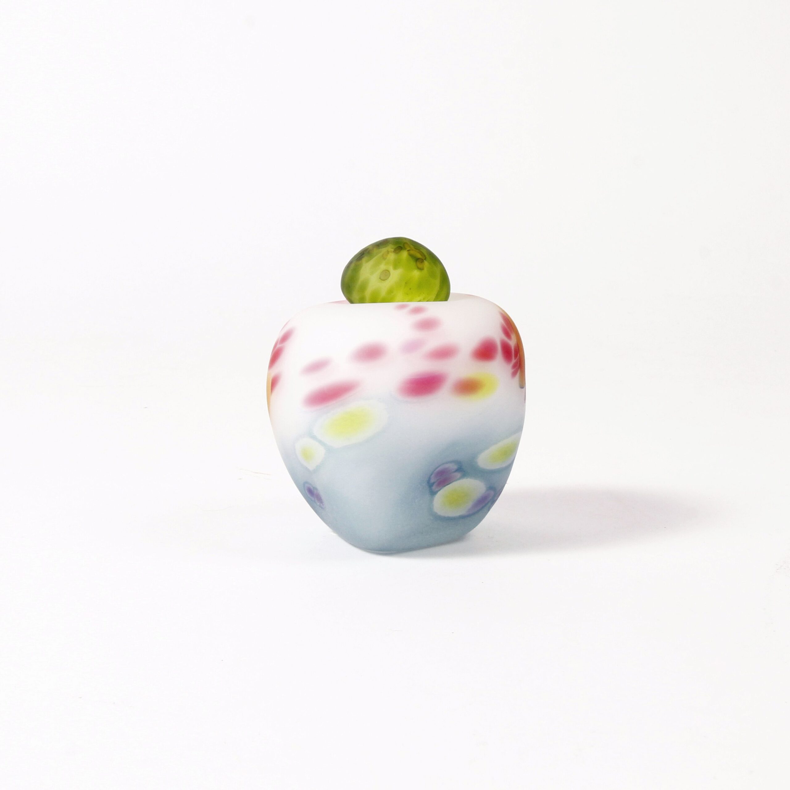 Minna Koistinen: White, Pink, and Green Lidded Vessel Product Image 5 of 5