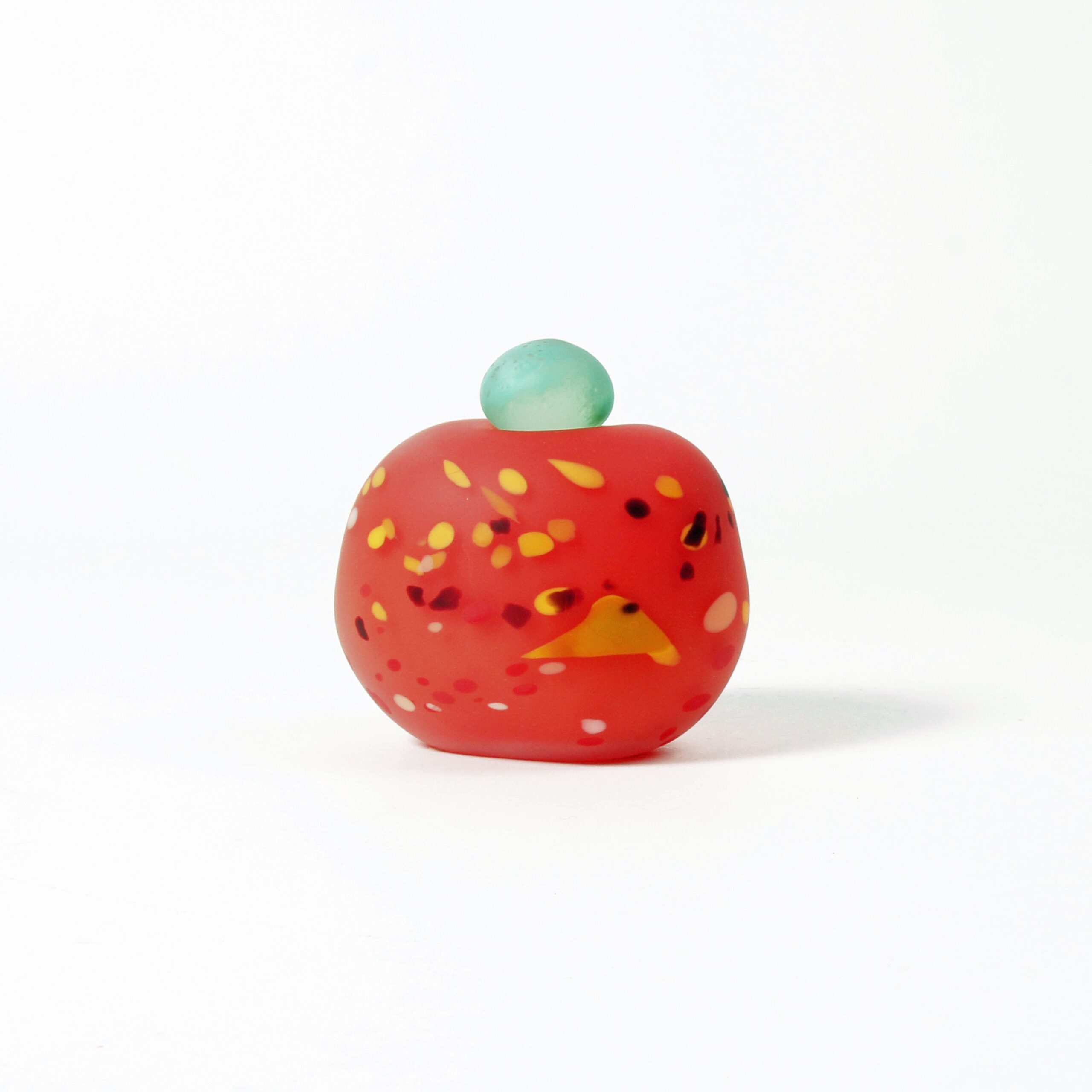 Minna Koistinen : Red and Green Lidded Vessel Product Image 1 of 4