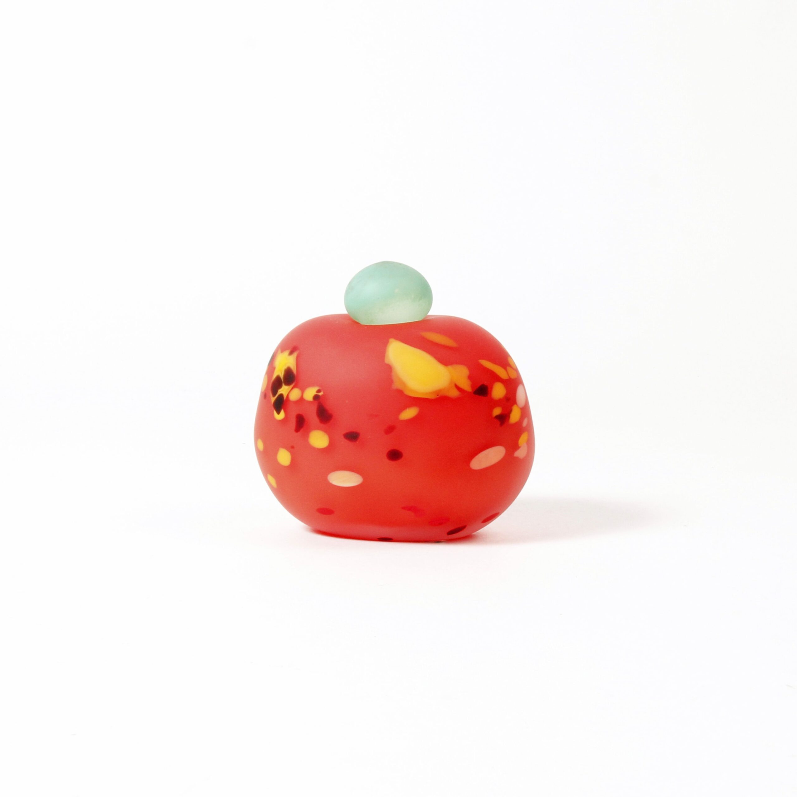 Minna Koistinen : Red and Green Lidded Vessel Product Image 4 of 4
