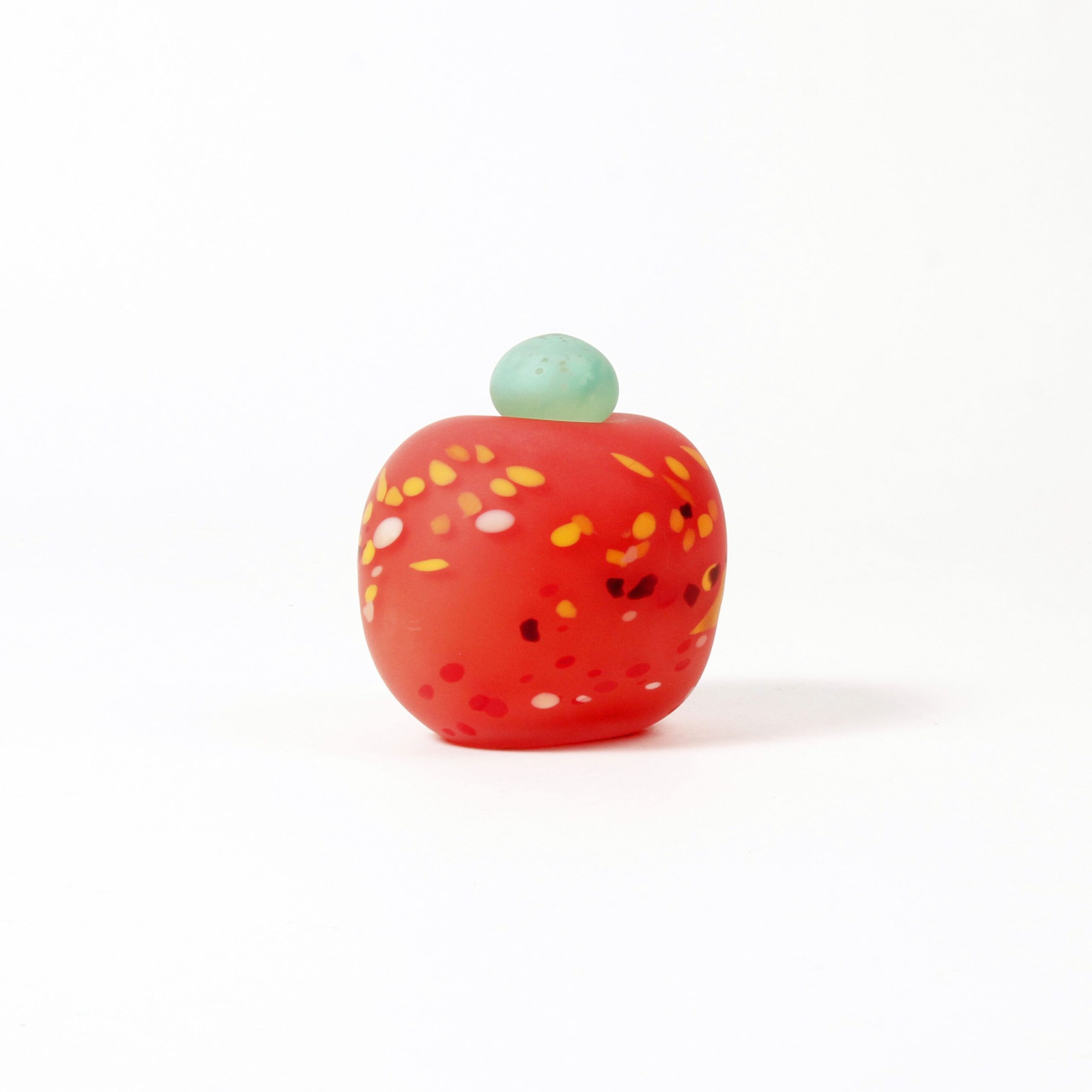 Minna Koistinen : Red and Green Lidded Vessel Product Image 3 of 4