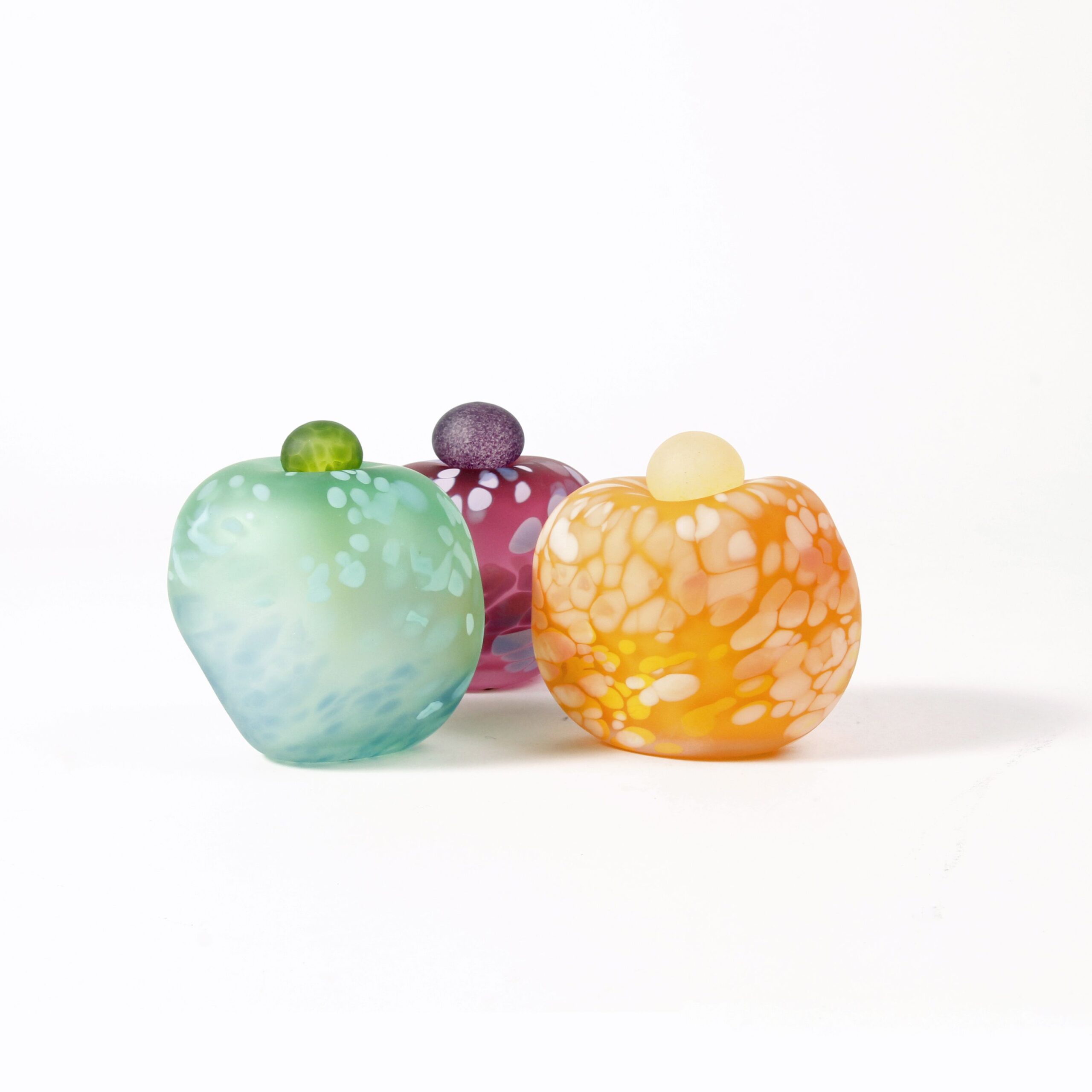 Minna Koistinen : Green and Teal Lidded Vessel Product Image 2 of 5