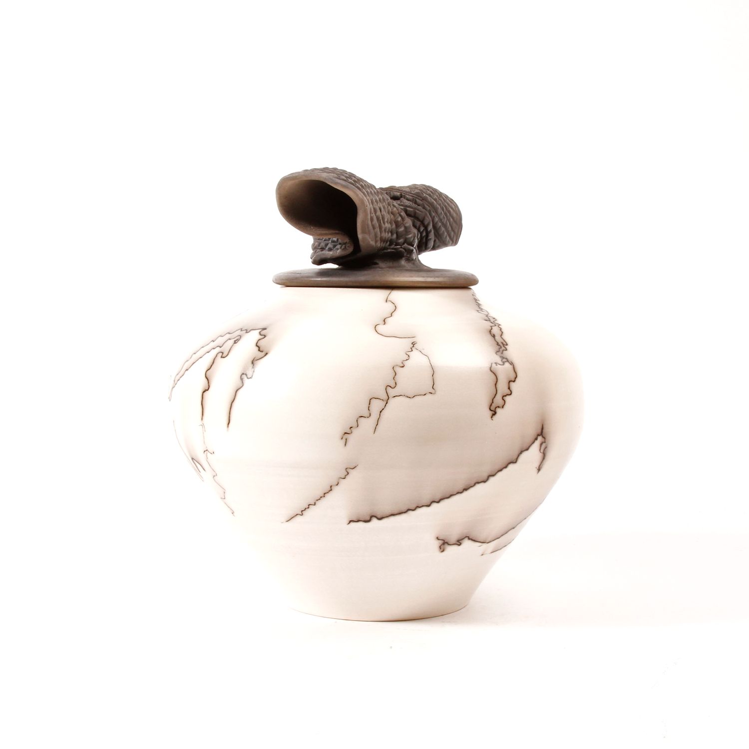 Shu-Chen Cheng: Large Horse Hair Cover Jar Product Image 2 of 2