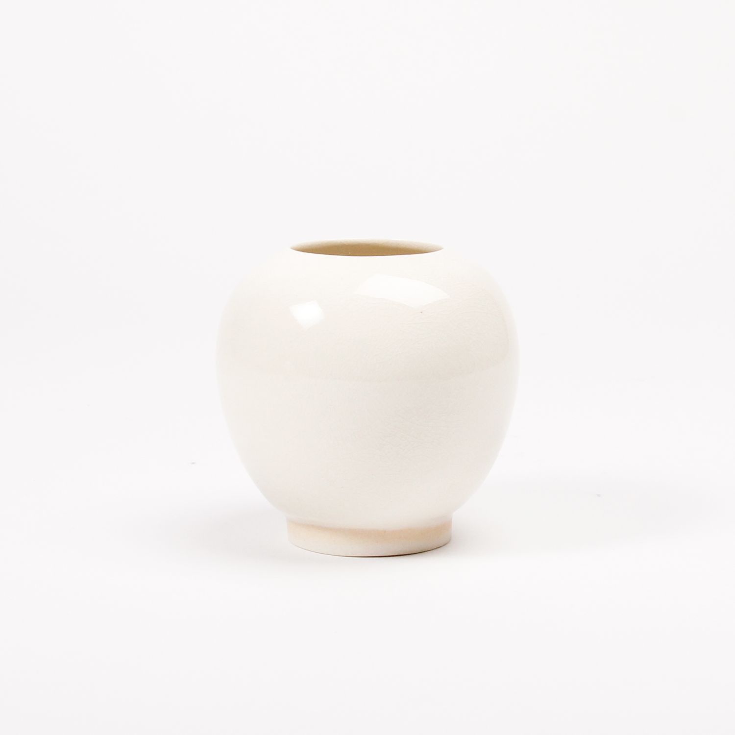 Carly Waito: Small Oval Vase with Cream Crackle (Each sold separately) Product Image 3 of 3