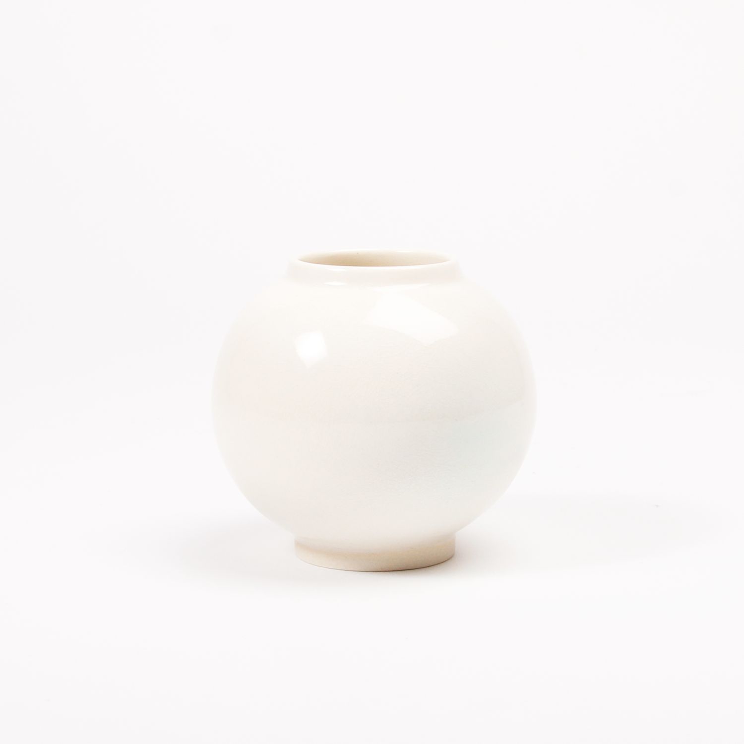 Carly Waito: Moon Jar with Cream Crackle Product Image 1 of 1