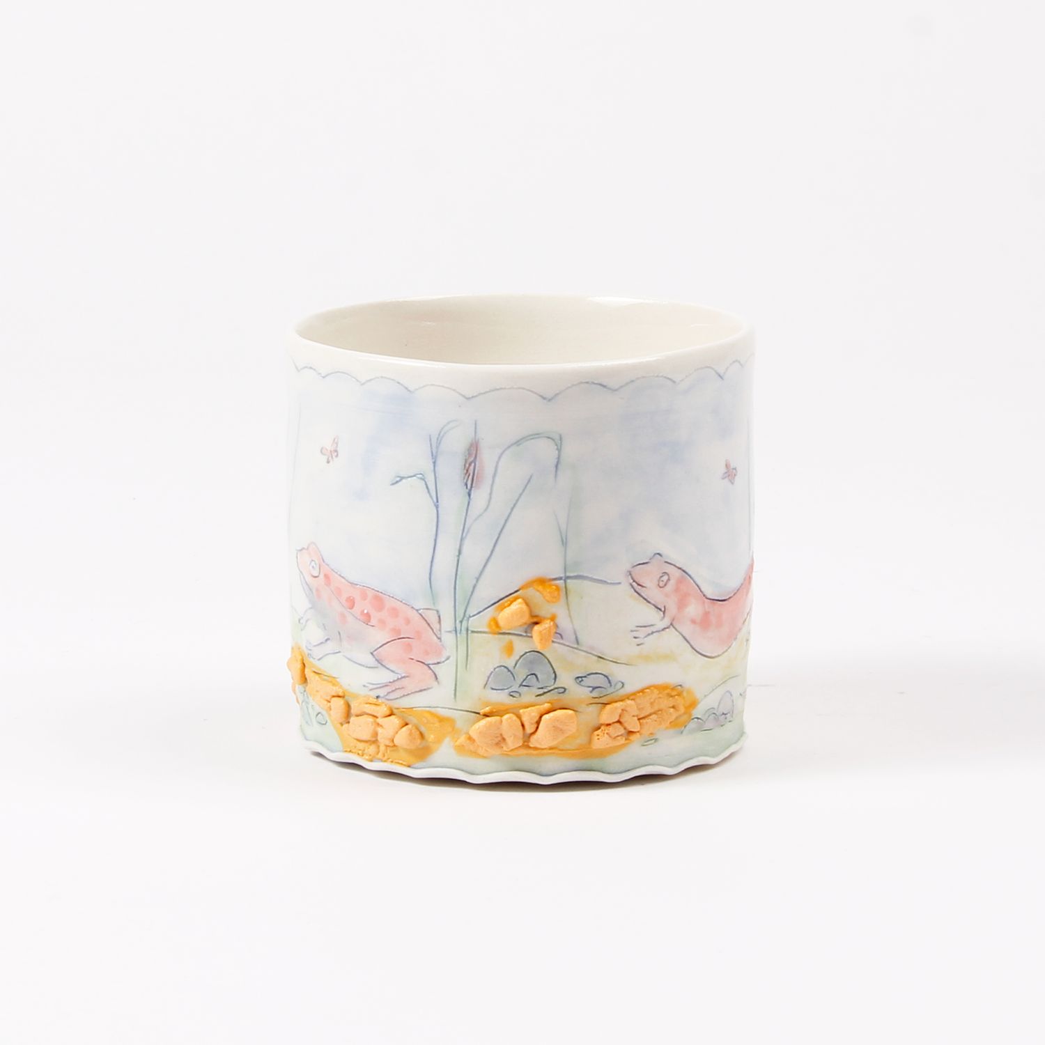 Kirsti Smith: Frog Cup with Textured Glaze Product Image 1 of 2