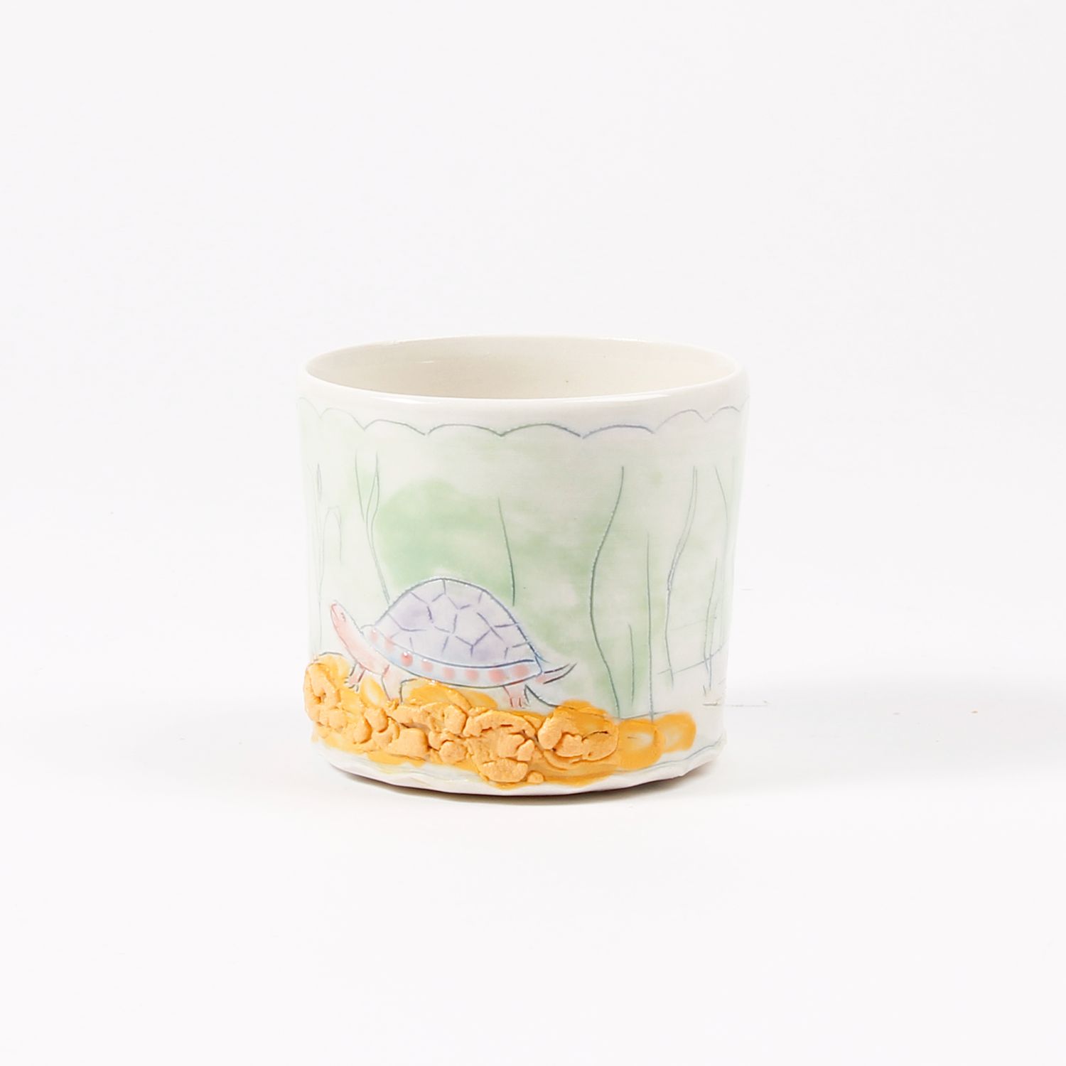 Kirsti Smith: Blue Heron Cup with Textured Glaze Product Image 1 of 3