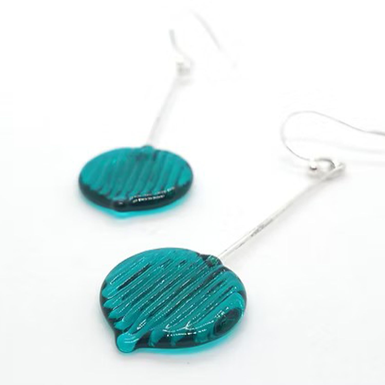 Nadia Tasci: Petal Earrings – Teal Product Image 1 of 1
