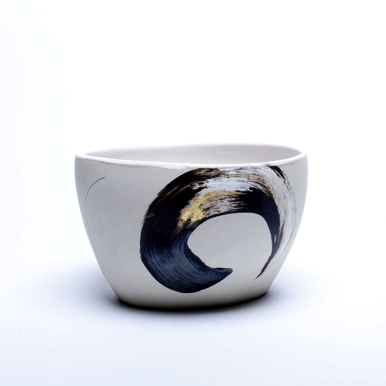 Jane Wilson: Large Black and White Bowl Product Image 1 of 3