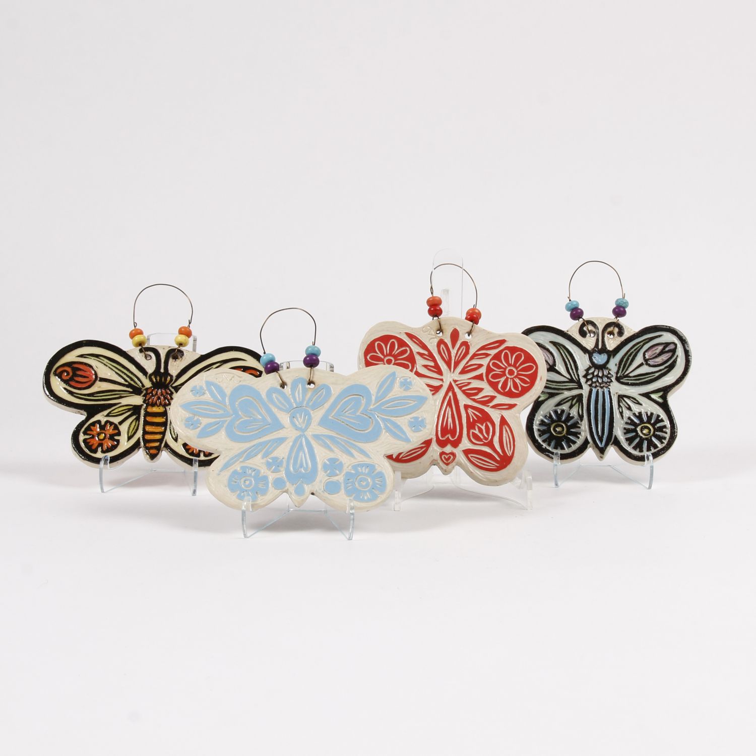 Jocelyn Jenkins: Sgraffito Butterfly Ornament Product Image 2 of 2