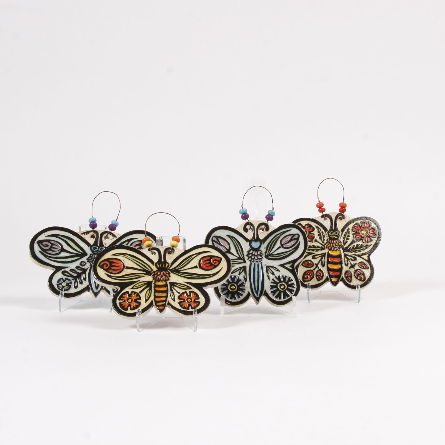 Jocelyn Jenkins: Sgraffito Butterfly Ornament Product Image 1 of 2