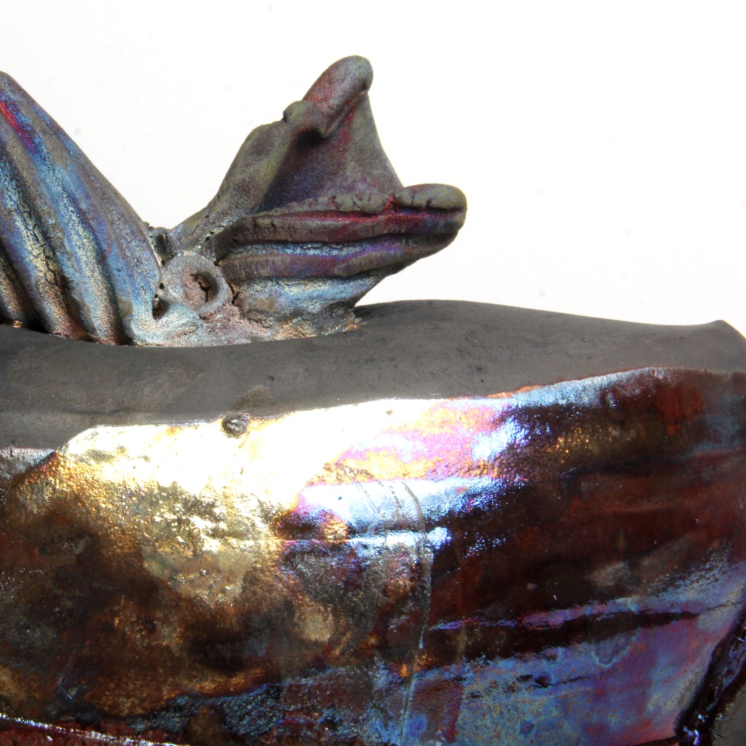 Shu-Chen Cheng: Abstract Lustre Raku Teapot Product Image 2 of 3