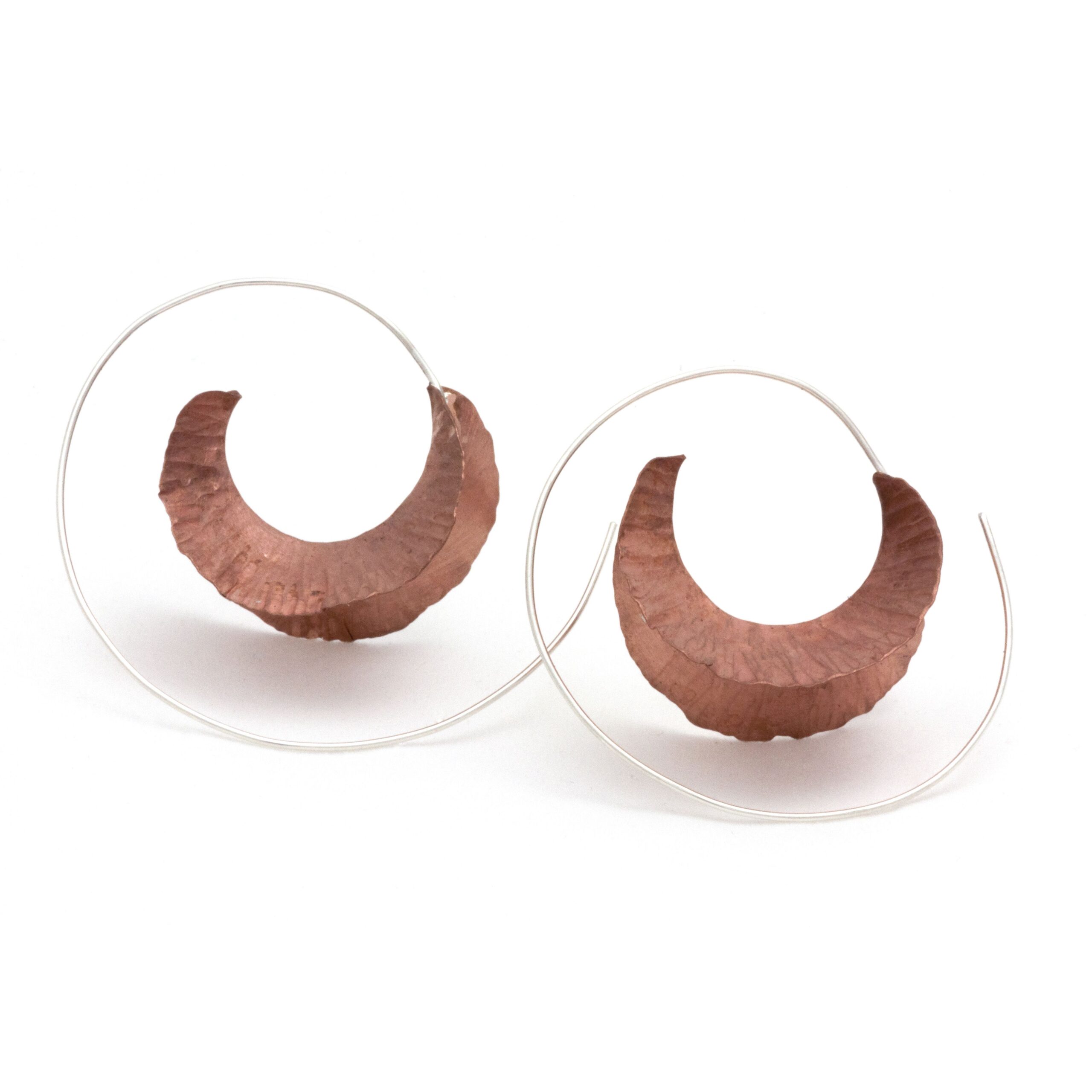 Claudine Moncion: Large Forge Earrings – Copper Product Image 1 of 1