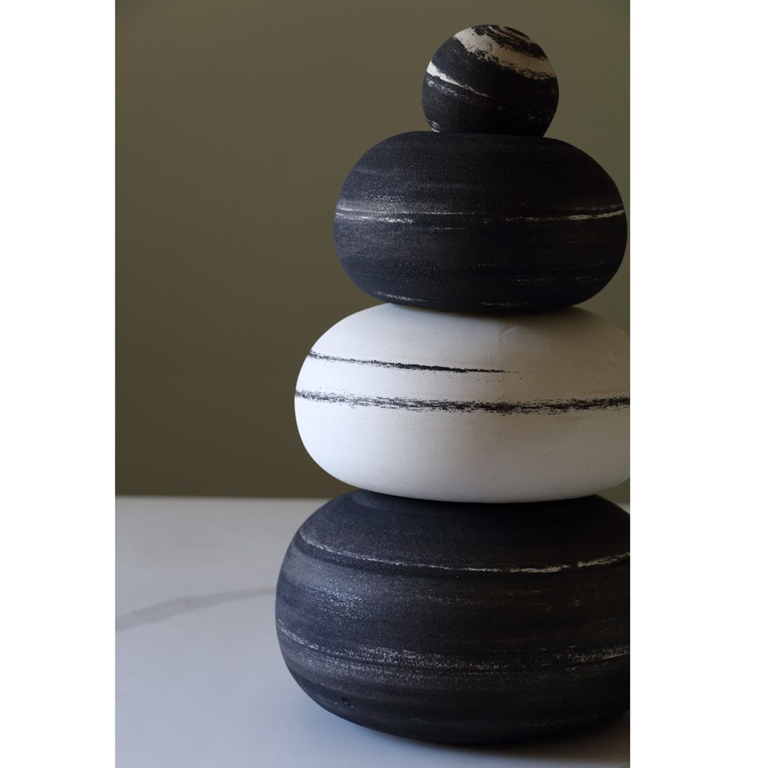 Celina Kang: Stacked A – Black & White (Each sold separately) Product Image 2 of 3
