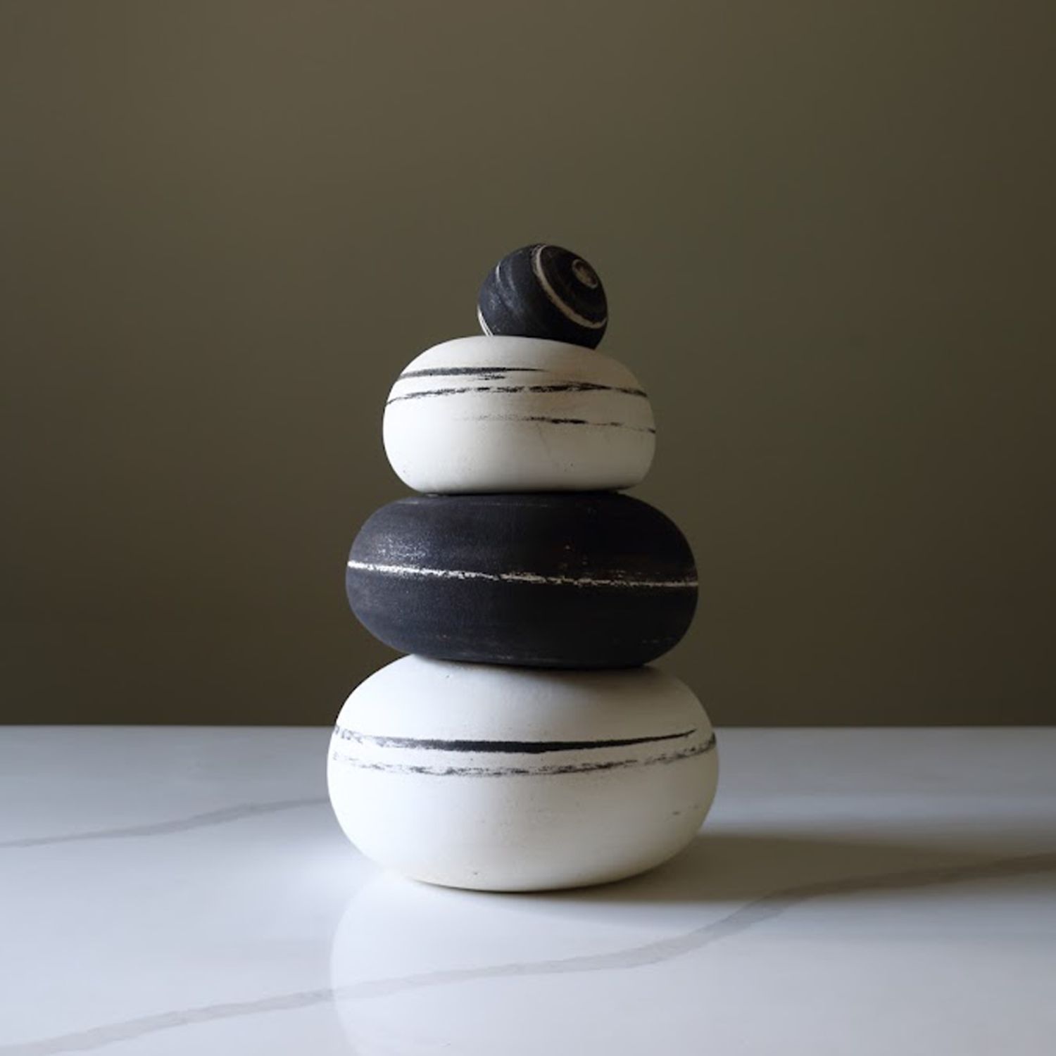 Celina Kang: Stacked A – White & Black Product Image 1 of 3