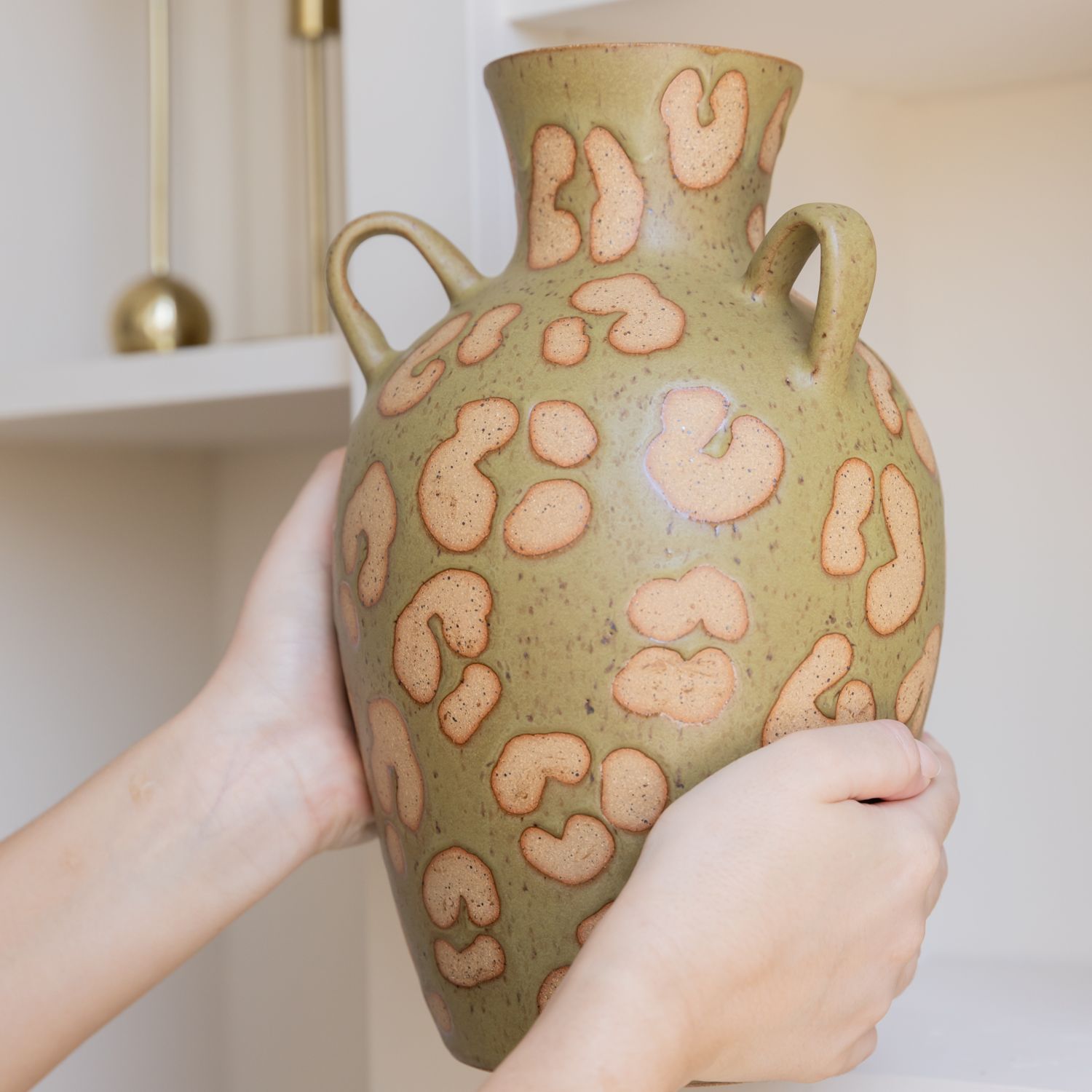 Mima Ceramics: Green Print Vessel no. 4 Product Image 3 of 3