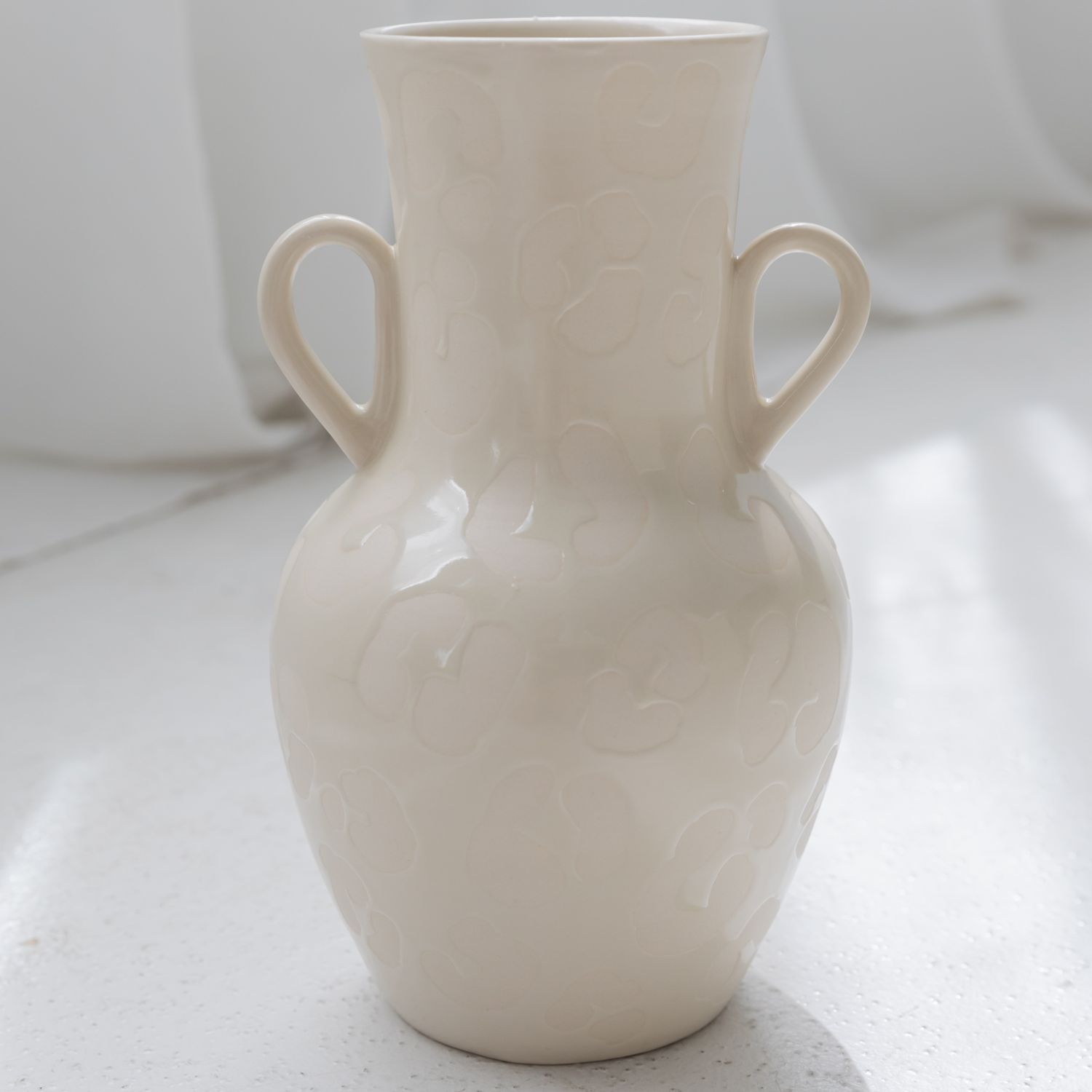 Mima Ceramics: White Print Vessel no. 1 Product Image 1 of 2