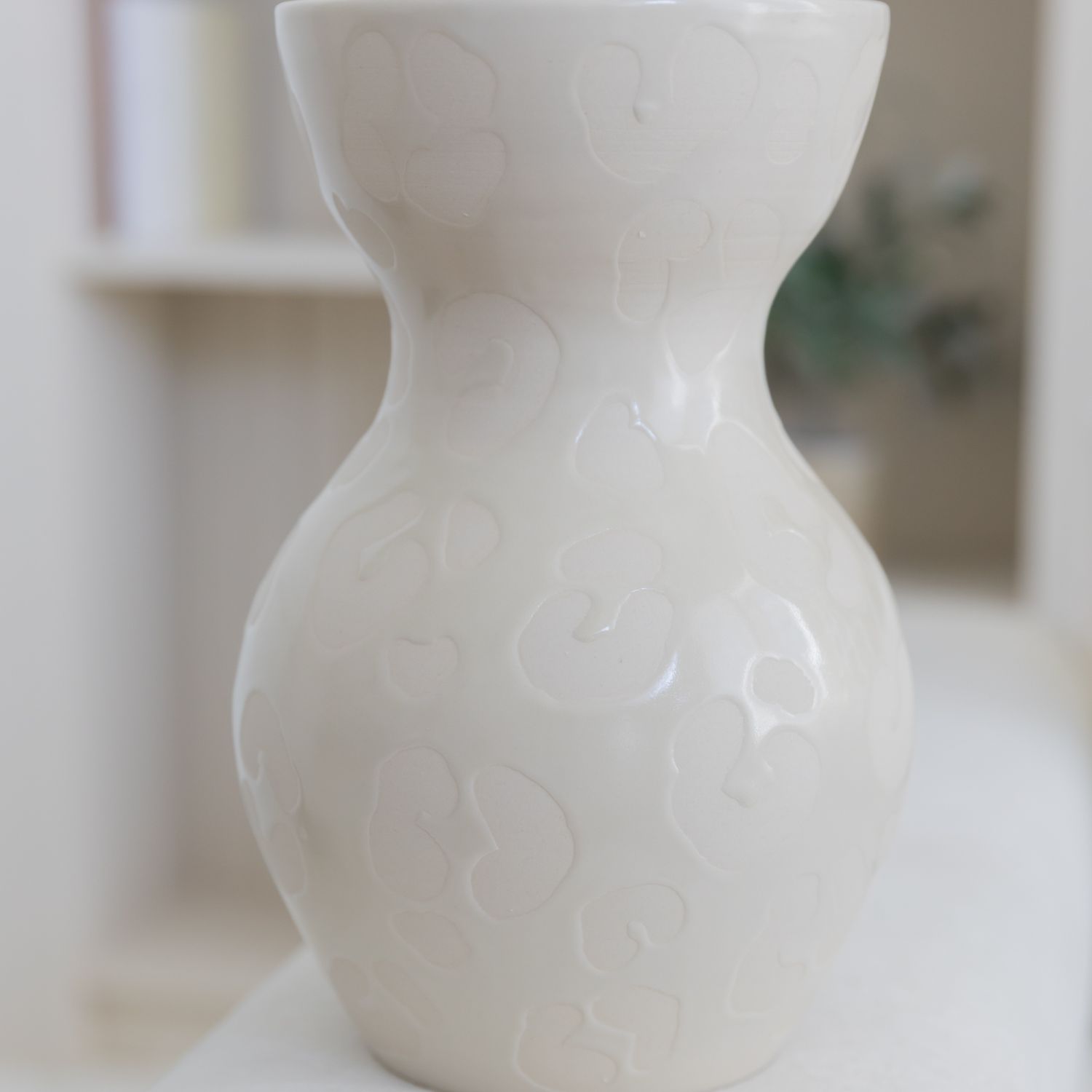 Mima Ceramics: White Print Vessel no. 2 Product Image 1 of 2