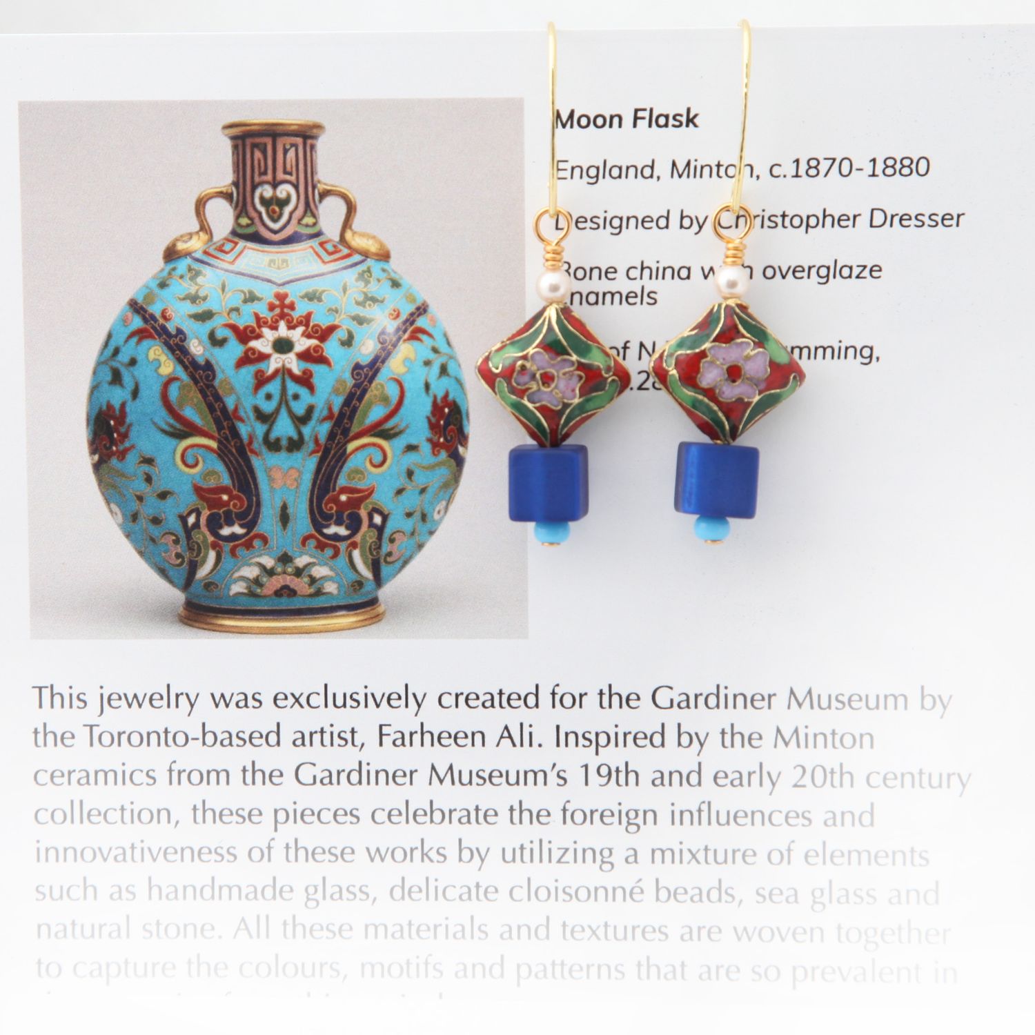 Farheen Ali: Moon Flask Earrings Product Image 2 of 3