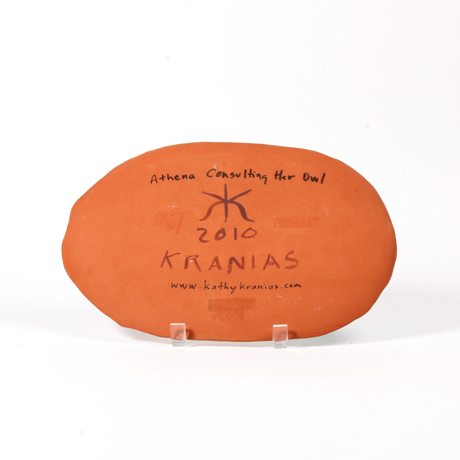 Kathy Kranias: Owl & Lady Plate Product Image 2 of 2