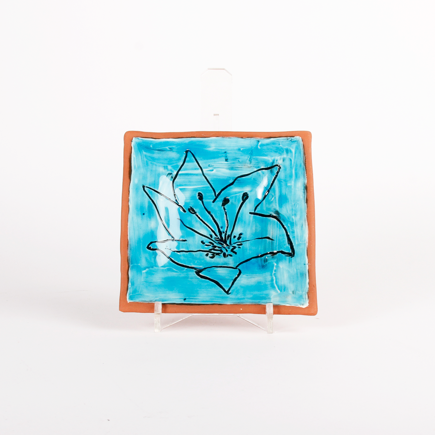 Kathy Kranias: Square Lily Plate Product Image 1 of 1