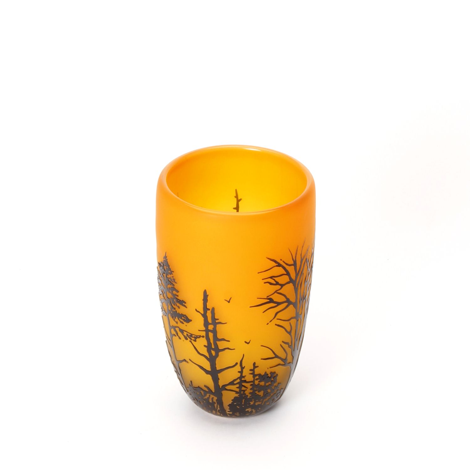 Carol Nesbitt: Saffron Vase with Black Trees and Birds Product Image 2 of 4