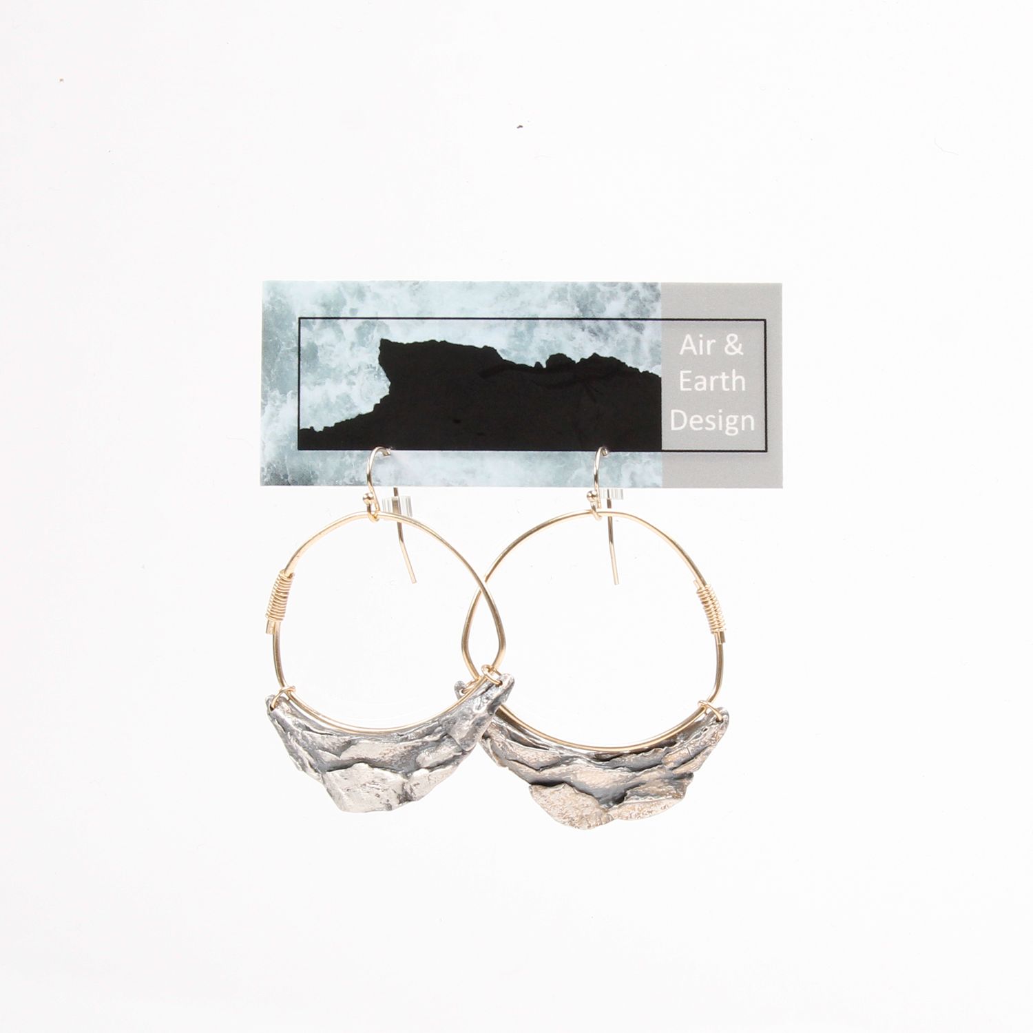 Air & Earth Design: Strata Large Hoop Earrings Product Image 1 of 1