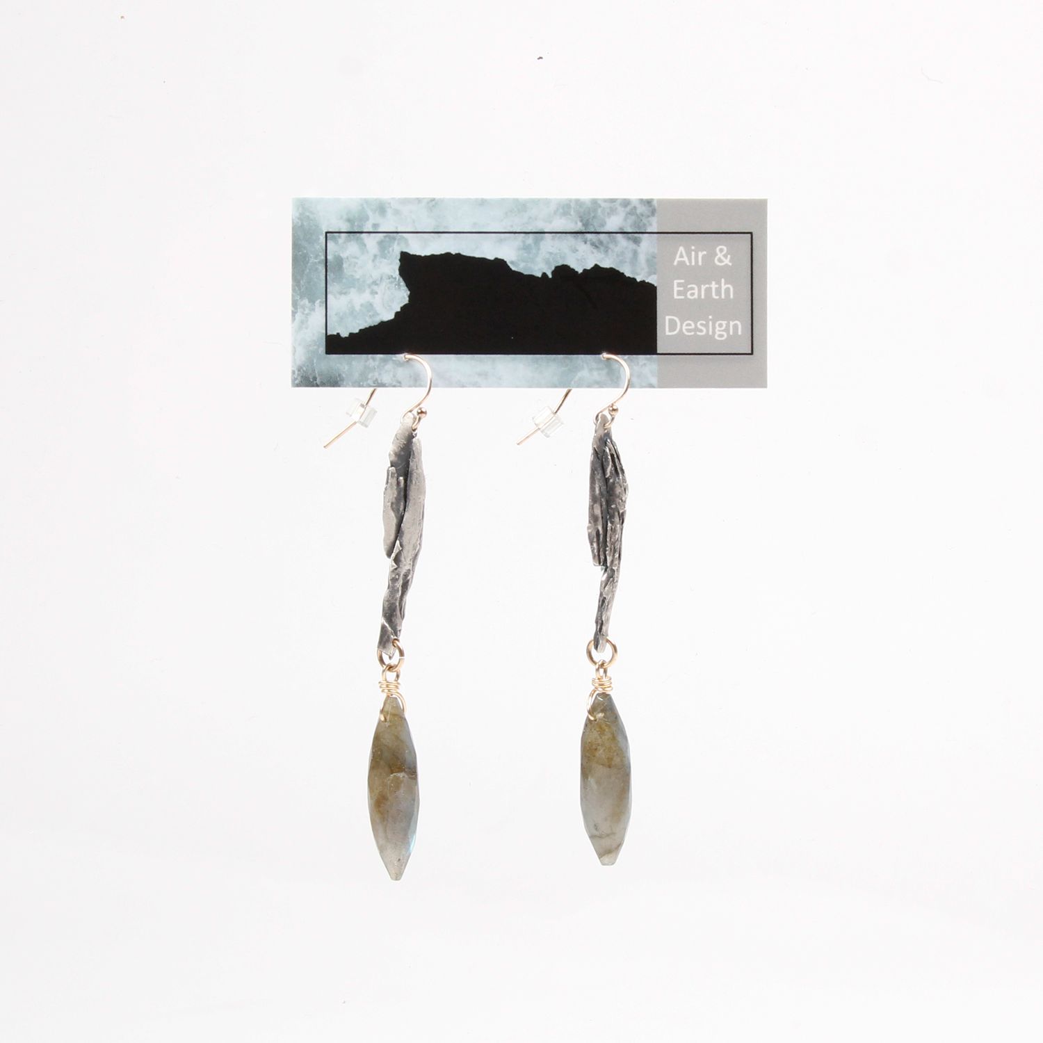 Air & Earth Design: Strata Large Pillar Earrings Product Image 1 of 1