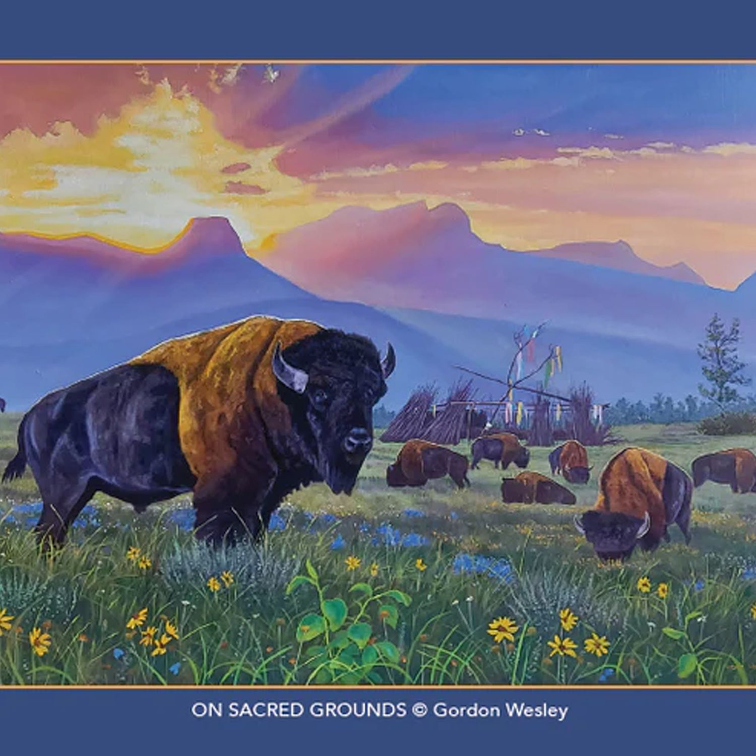 Colouring it Forward: On Sacred Grounds Sketchbook by Stoney Nakoda artist Gordon Wesley Product Image 1 of 1
