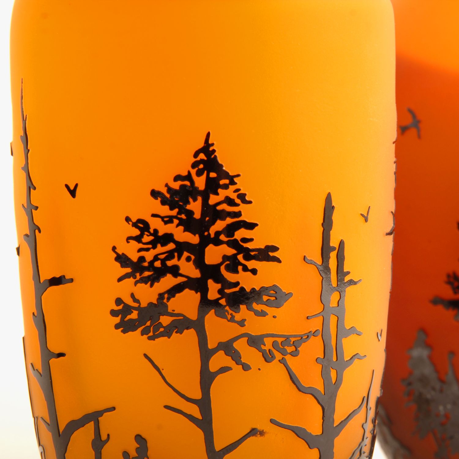 Carol Nesbitt: Saffron Vase with Black Trees and Birds Product Image 4 of 4