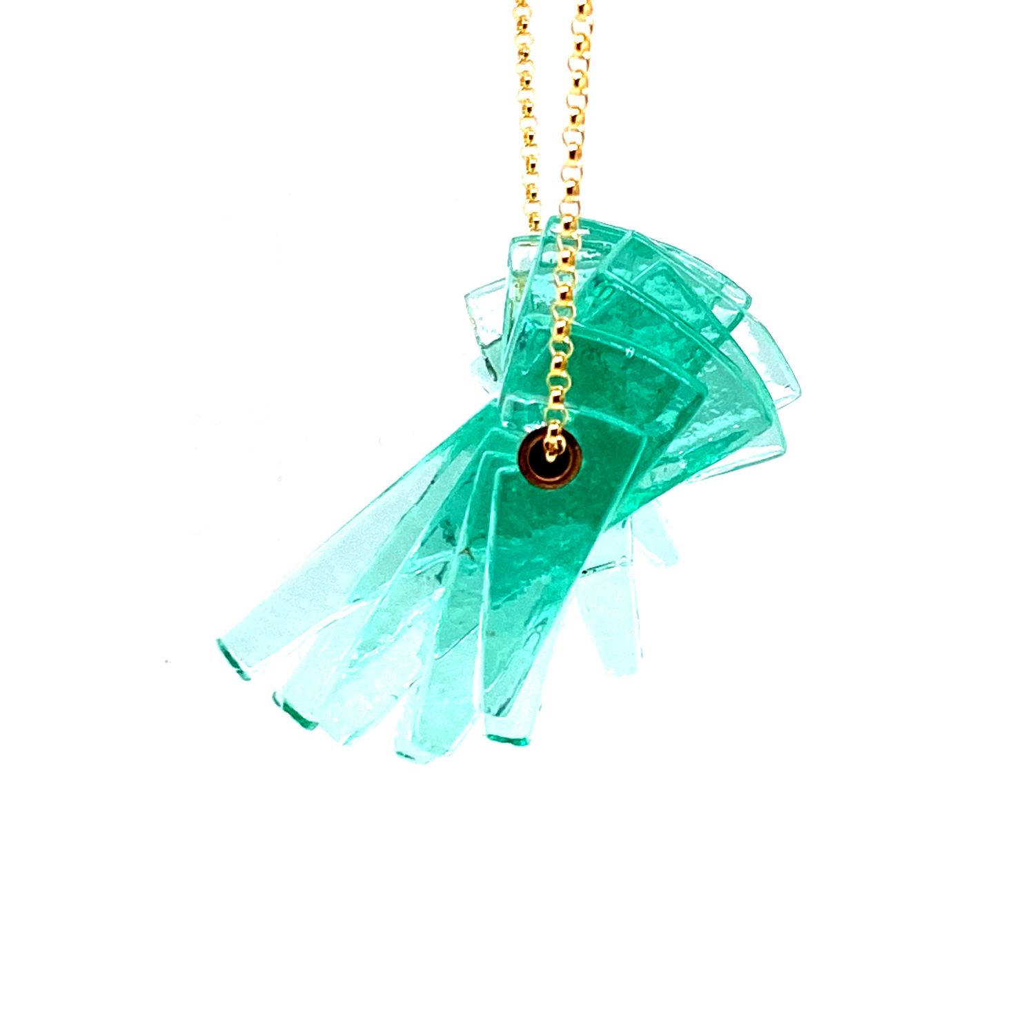 Broken Plates: Jade Kinetic Mini Ellipse Necklace Product Image 1 of 1