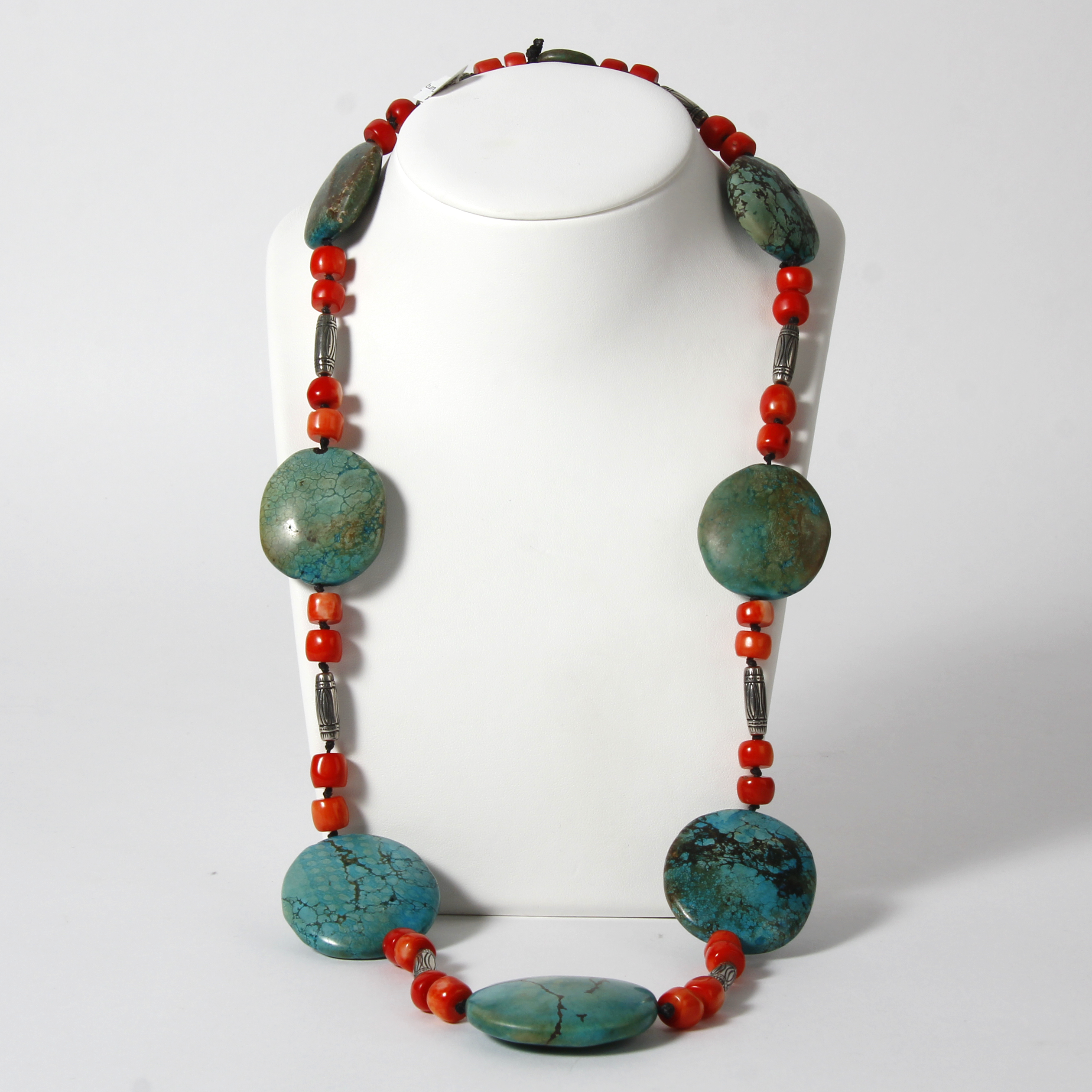 Krystyne Griffin: Turquoise Red Coral Necklace Product Image 1 of 1